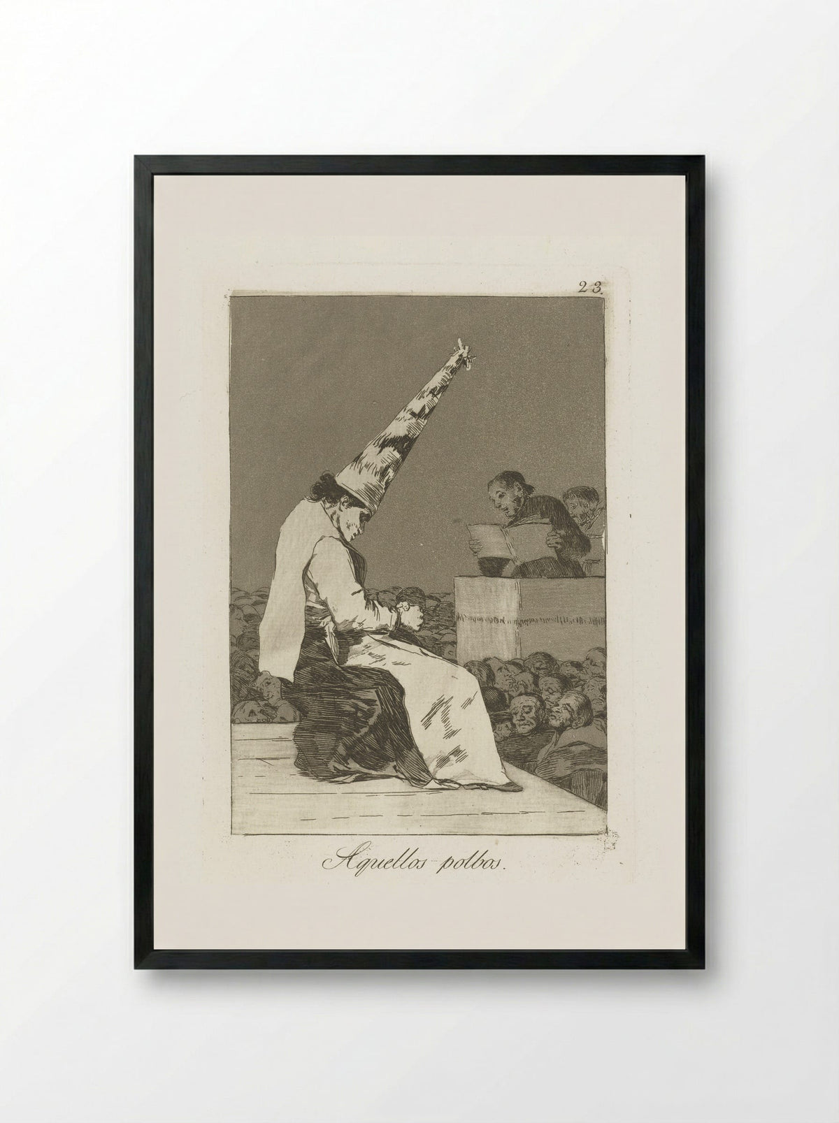 Aquellos polbos - Francisco de Goya - Framed Print Black