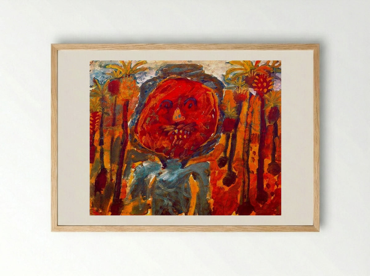 Arab palm trees - Jean Dubuffet - Framed Print Wood