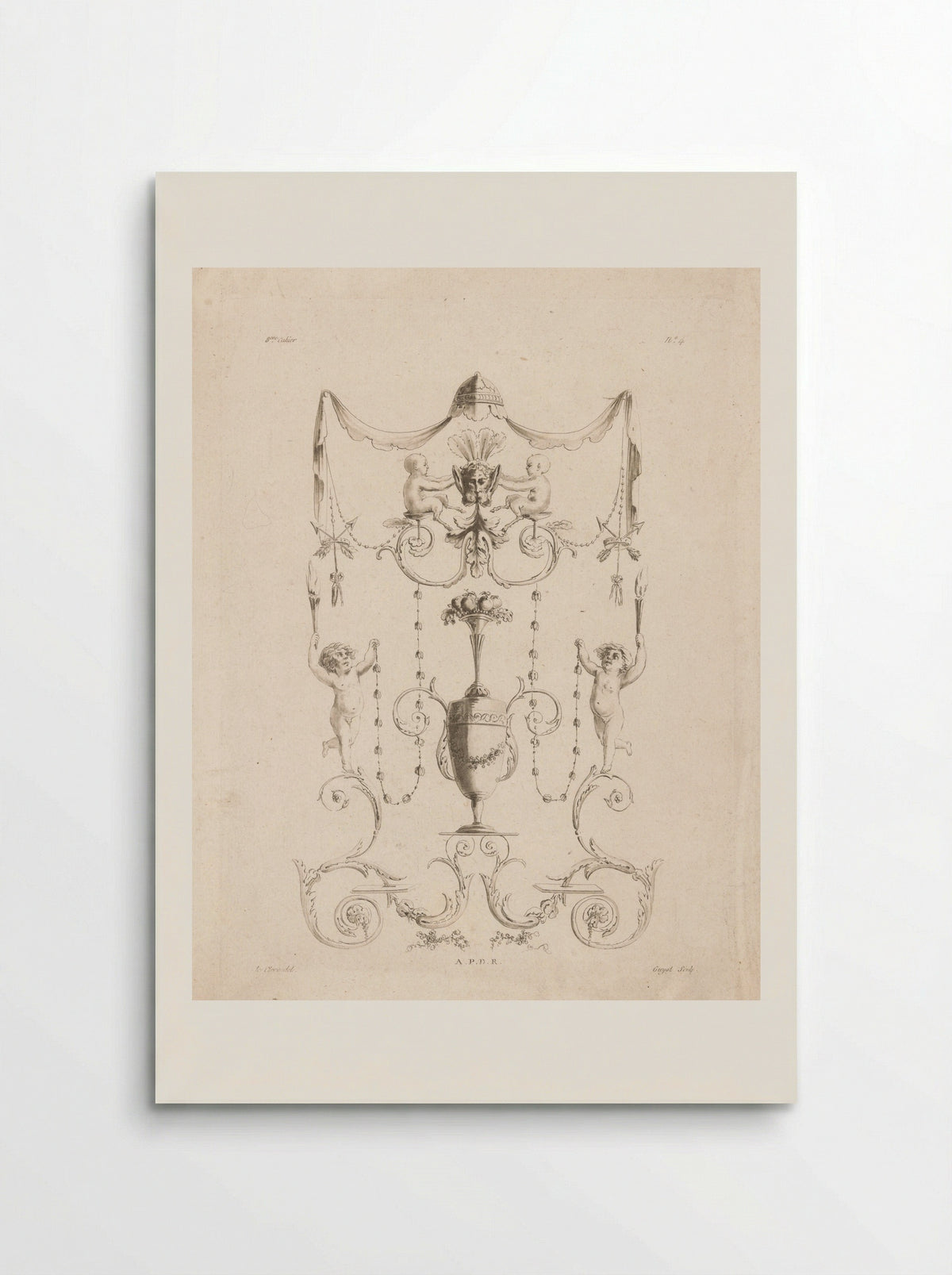 Arabesken met putti - Laurent Guyot - Poster