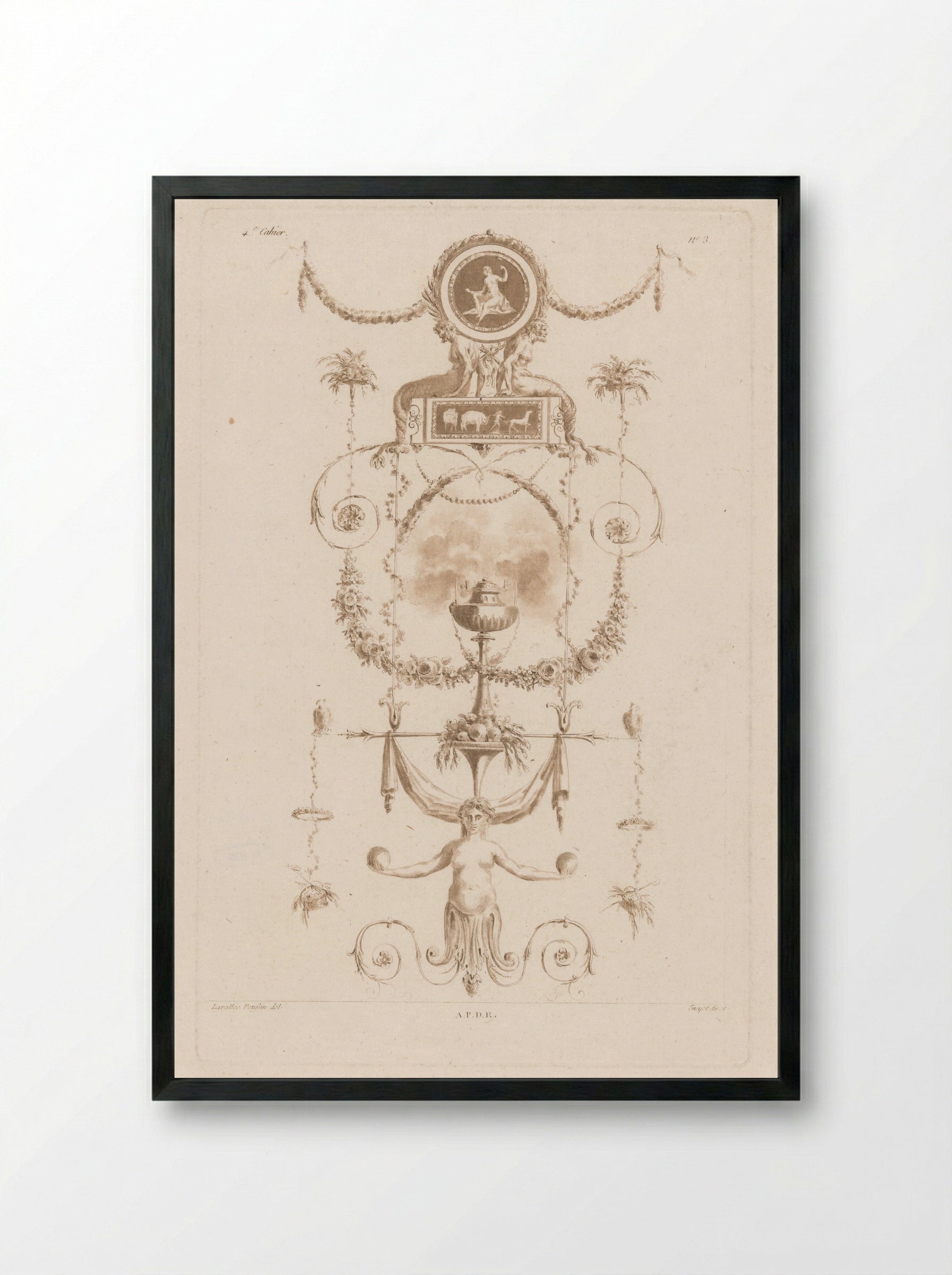 Arabesken met rookvat - Laurent Guyot - Framed Print Black