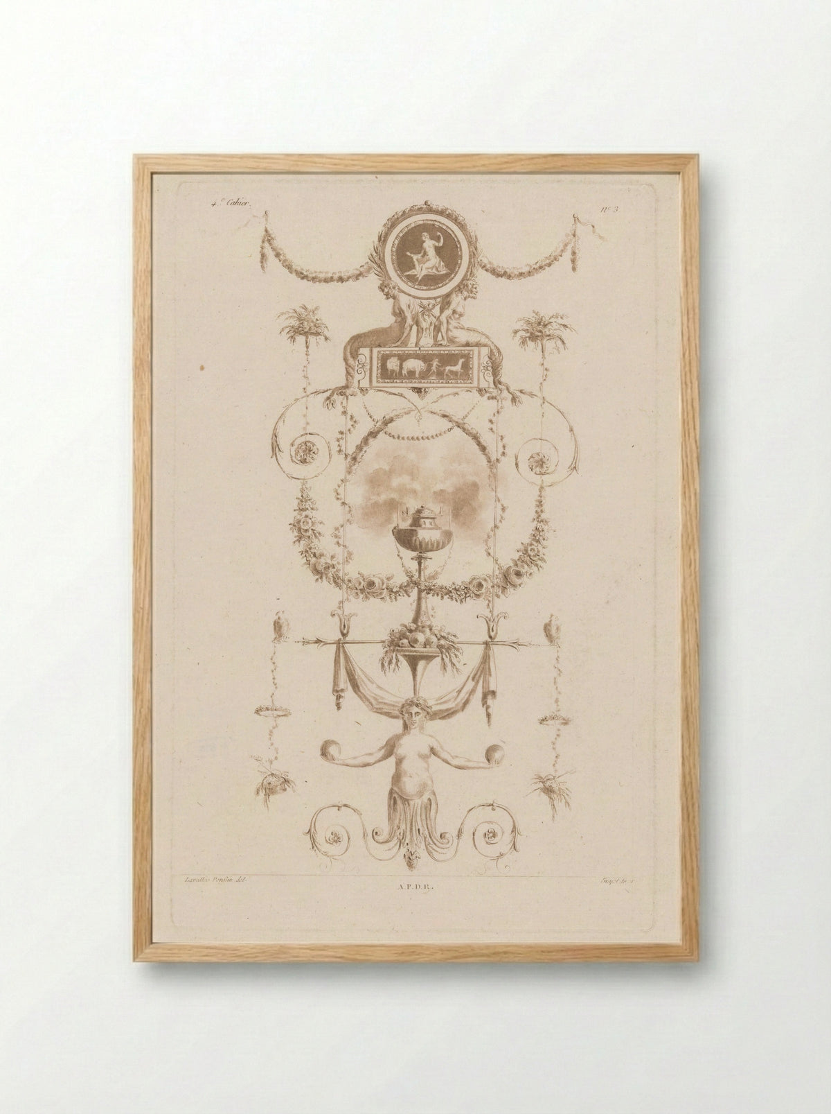 Arabesken met rookvat - Laurent Guyot - Framed Print Wood