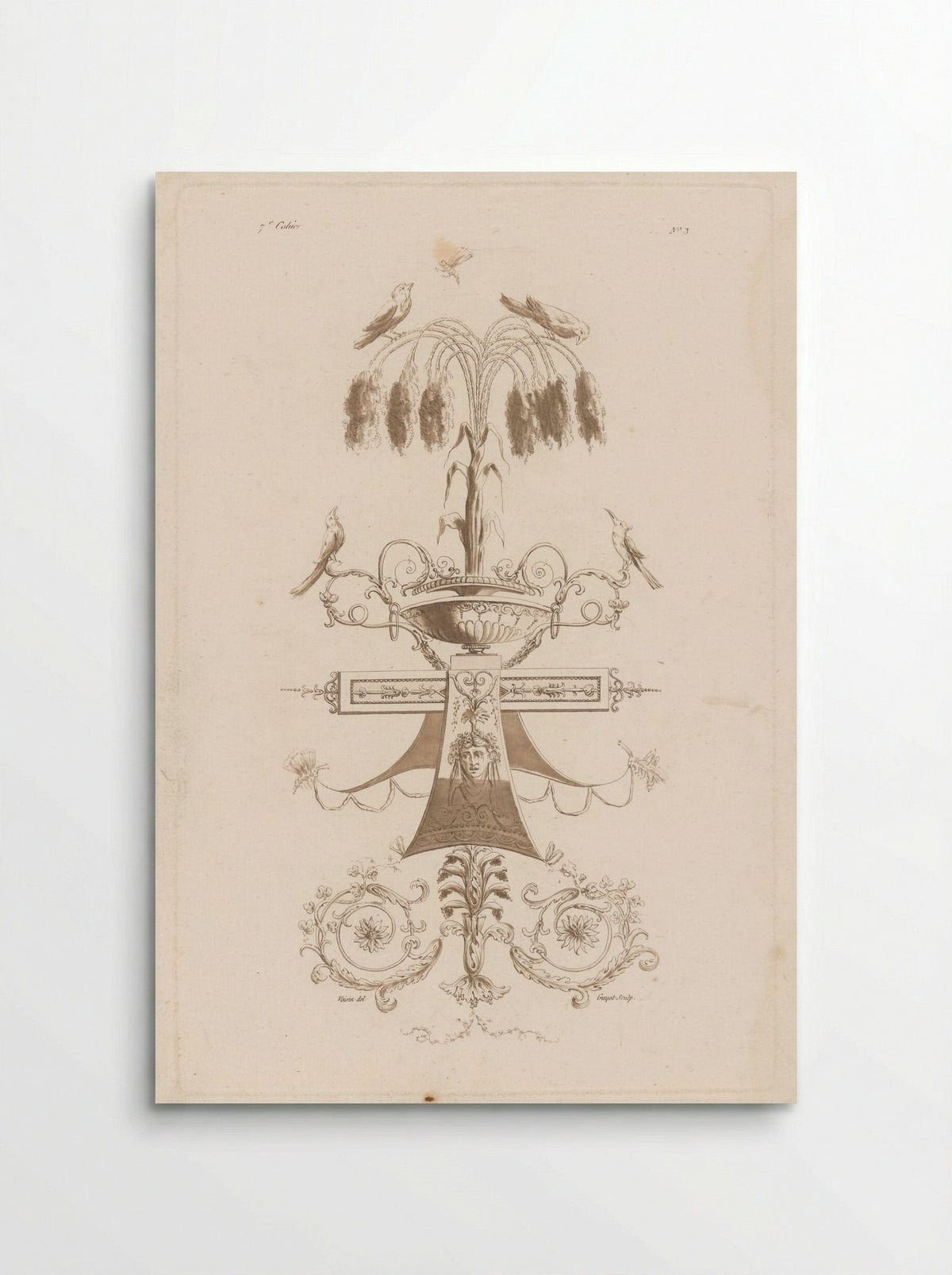 Arabesken met vogels - Laurent Guyot - Poster