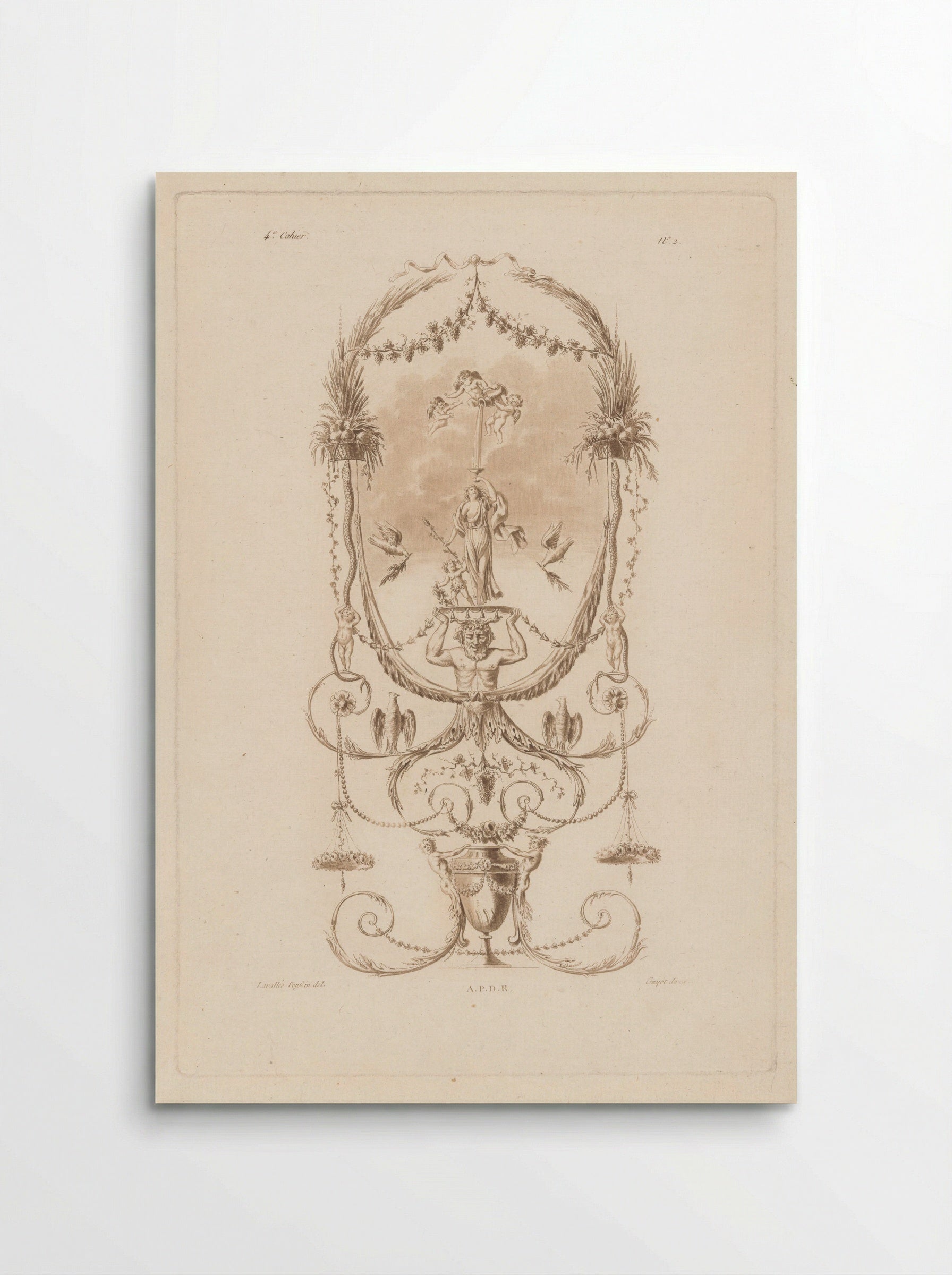 Arabesken met vrouw met kelk - Laurent Guyot - Poster