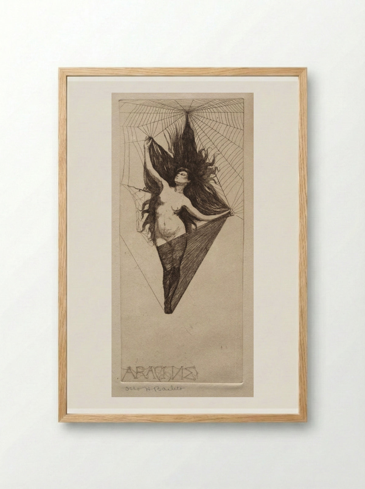 Arachne - Otto H. Bacher - Framed Print Wood