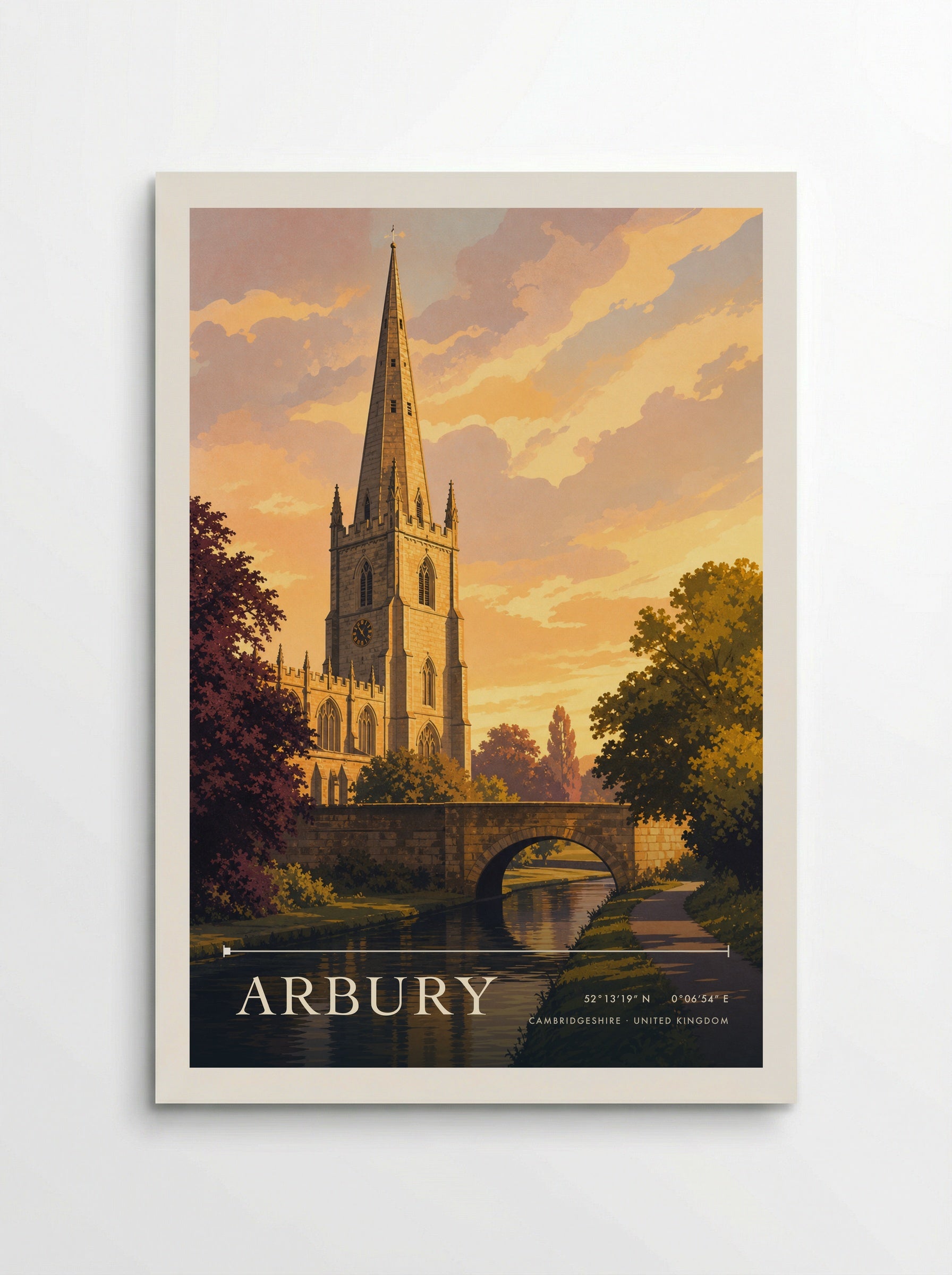 Arbury Cambridgeshire United Kingdom Travel Poster - Poster