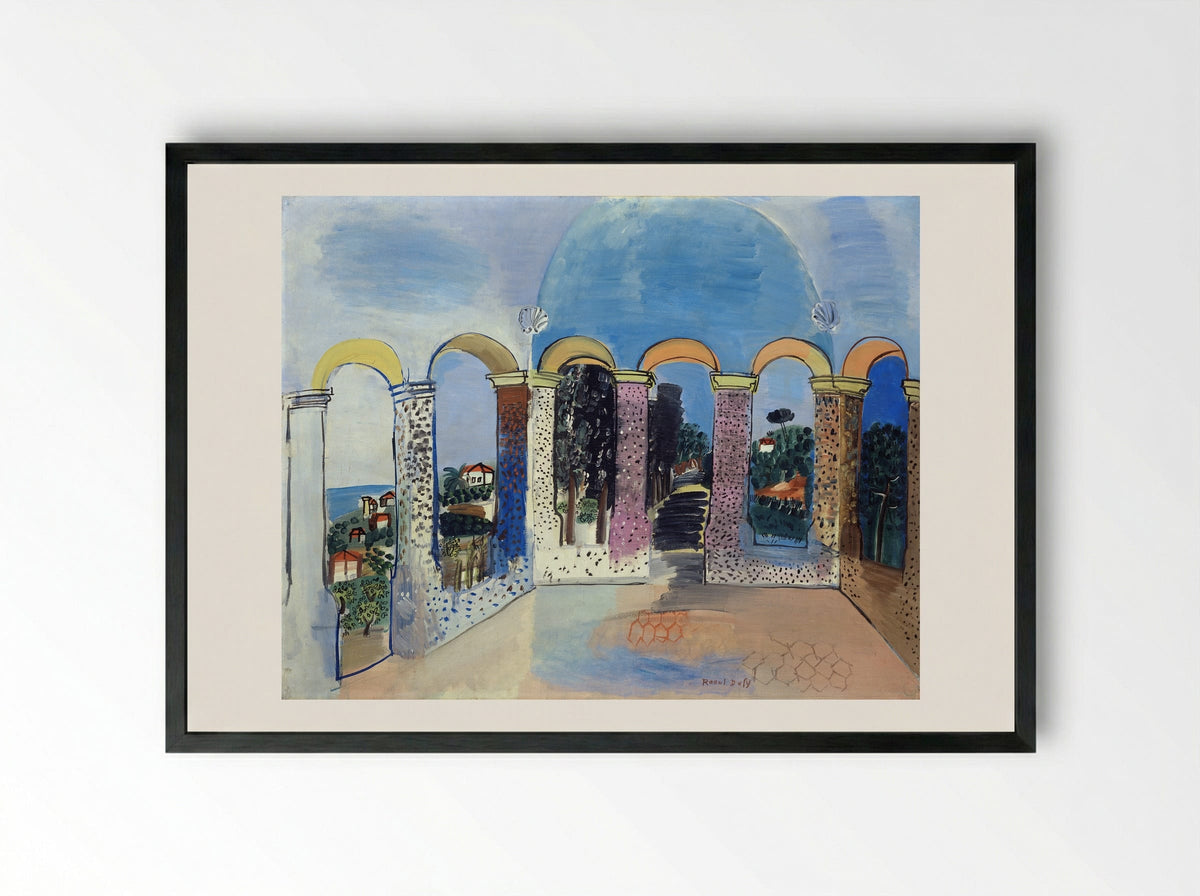 Arcades at Vallauris - Raoul Dufy - Framed Print Black