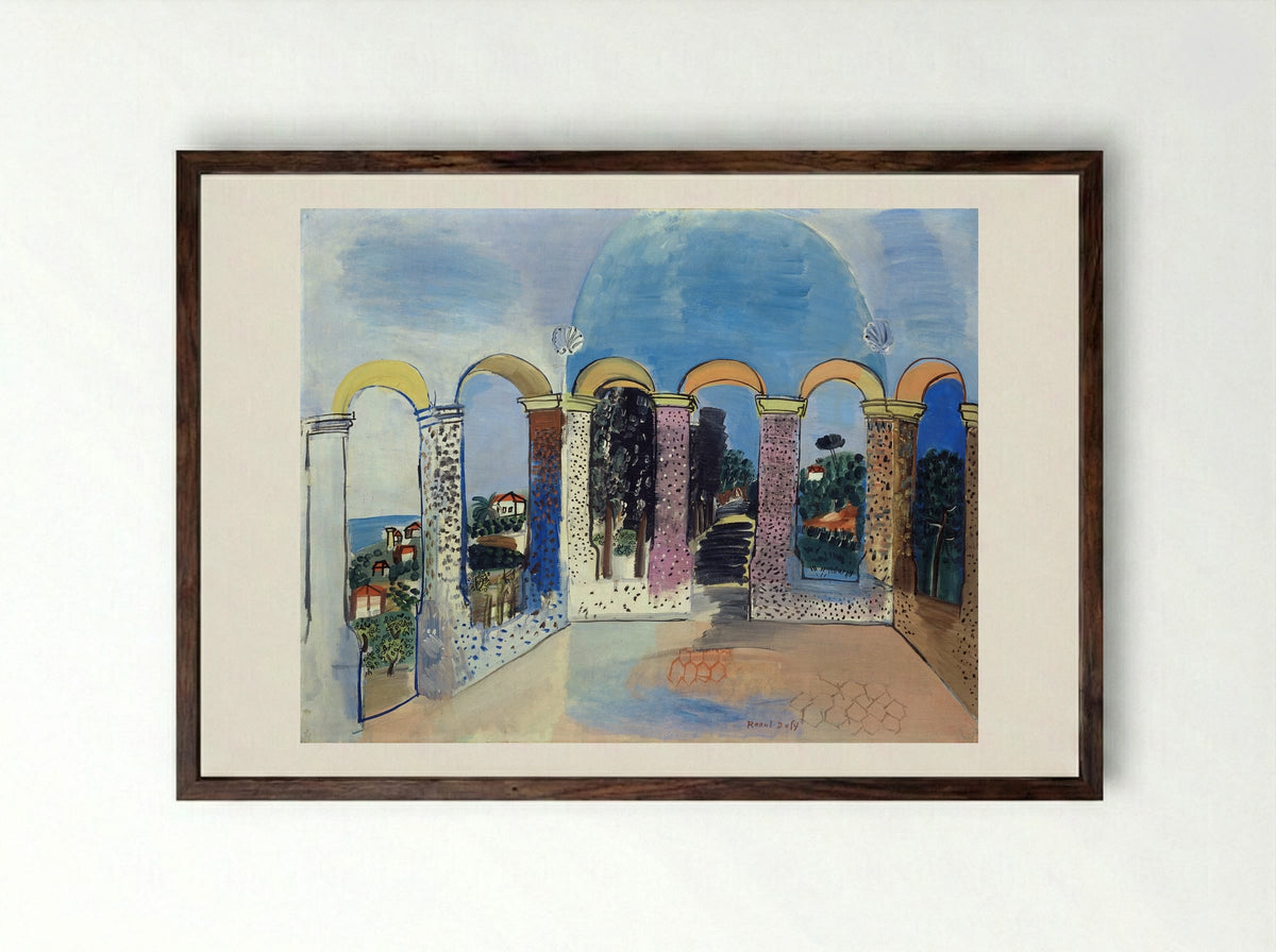 Arcades at Vallauris - Raoul Dufy - Framed Print Dark Wood