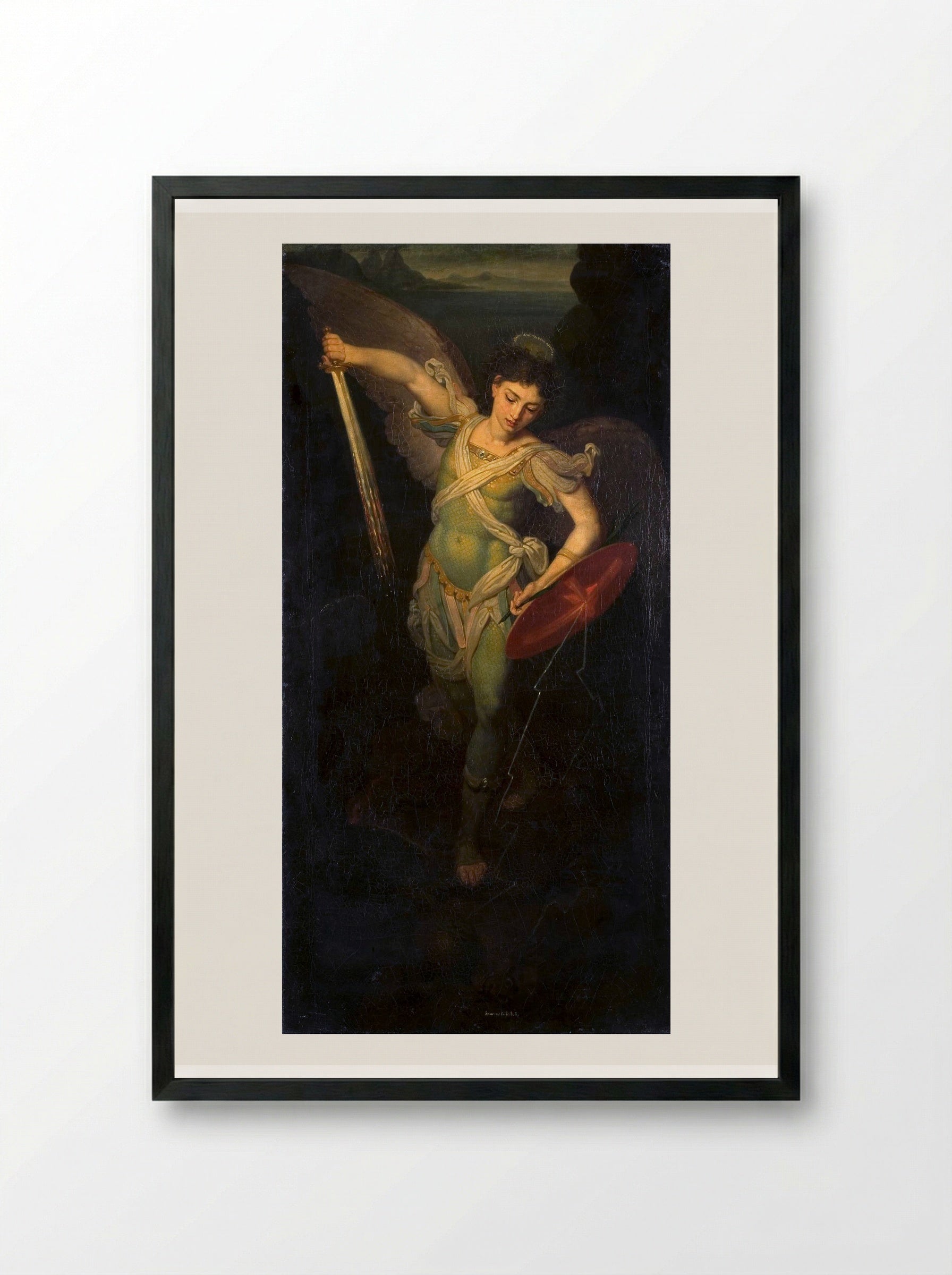 Archangel Michael - Vladimir Borovikovsky - Framed Print Black
