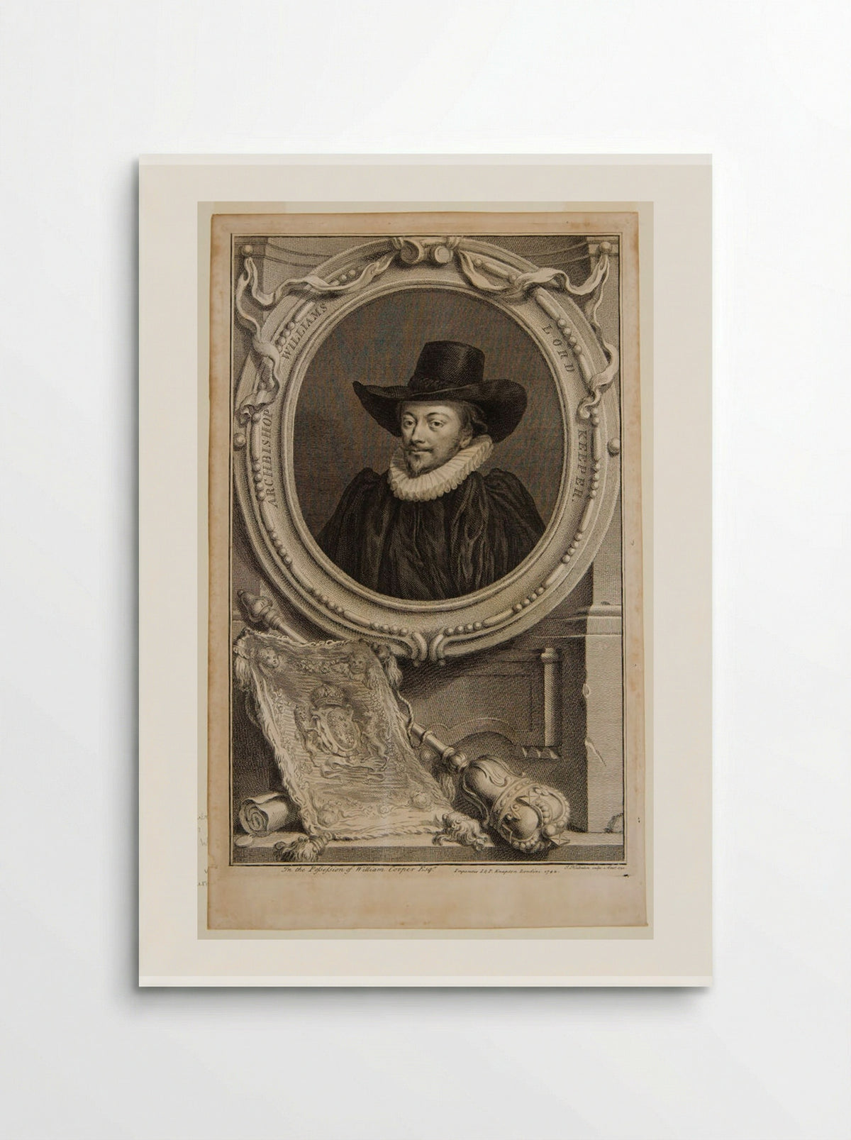 Archbishop Williams, Lord Keeper - Jacobus Houbraken - Poster