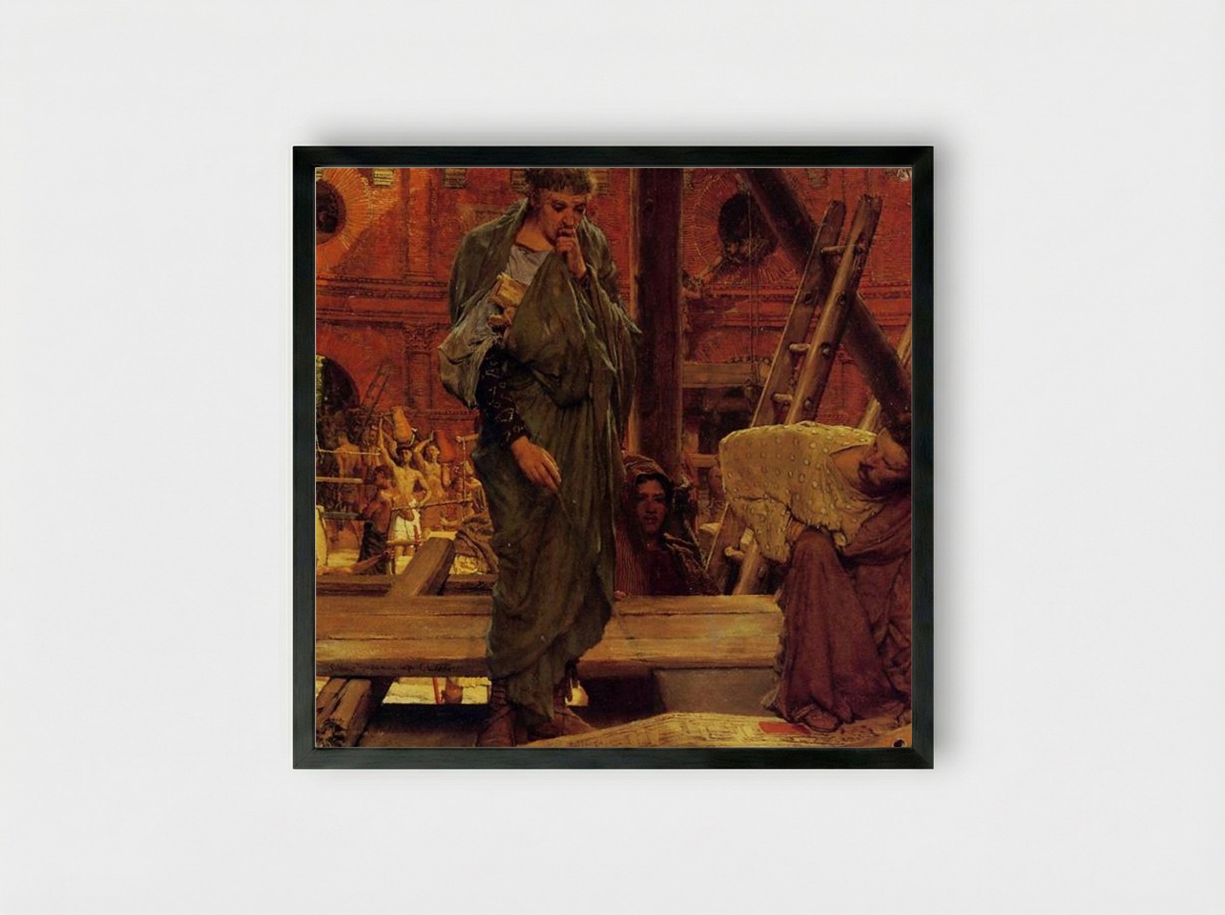 Architecture in Ancient Rome - Sir Lawrence Alma-Tadema - Framed Print Black