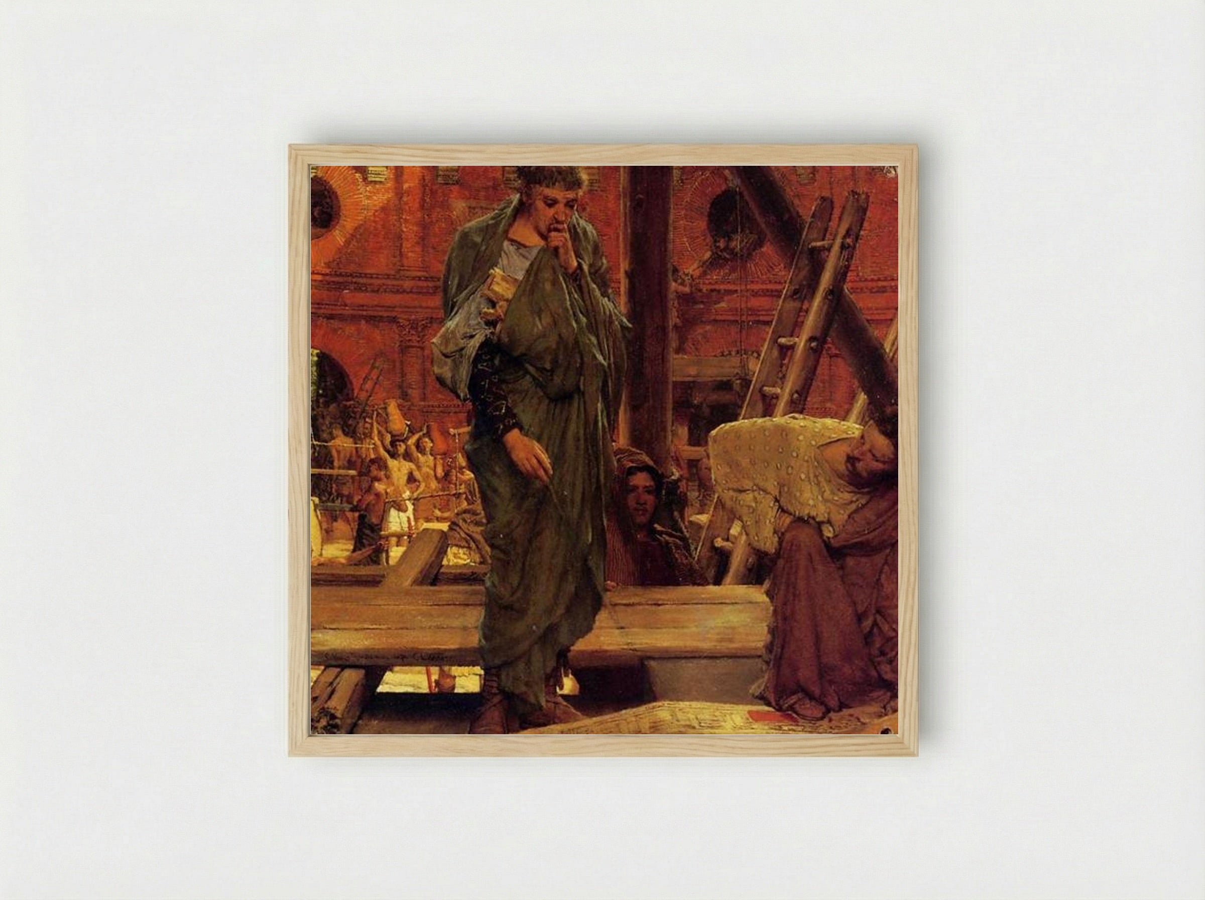 Architecture in Ancient Rome - Sir Lawrence Alma-Tadema - Framed Print Wood