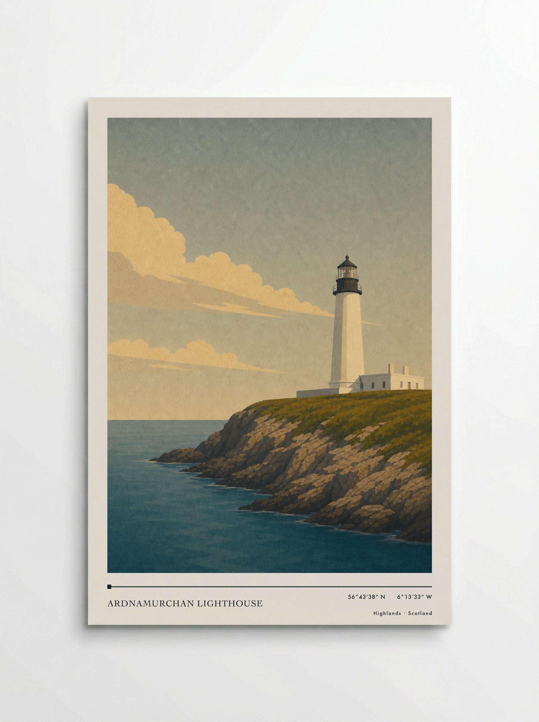 Ardnamurchan Lighthouse Travel Poster Artwork - Poster