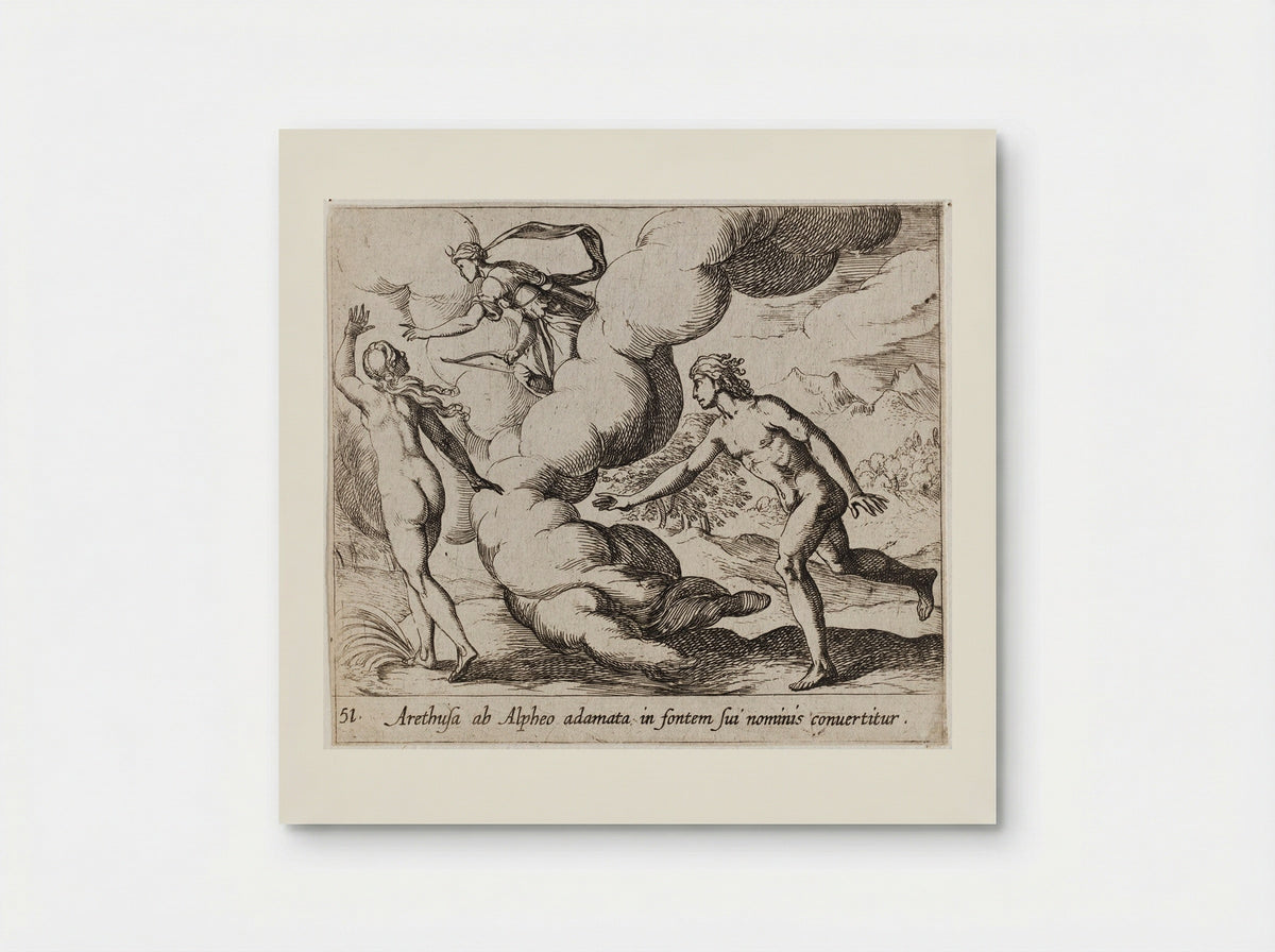 Arethusa Chased by Alpheus - Antonio Tempesta - Poster