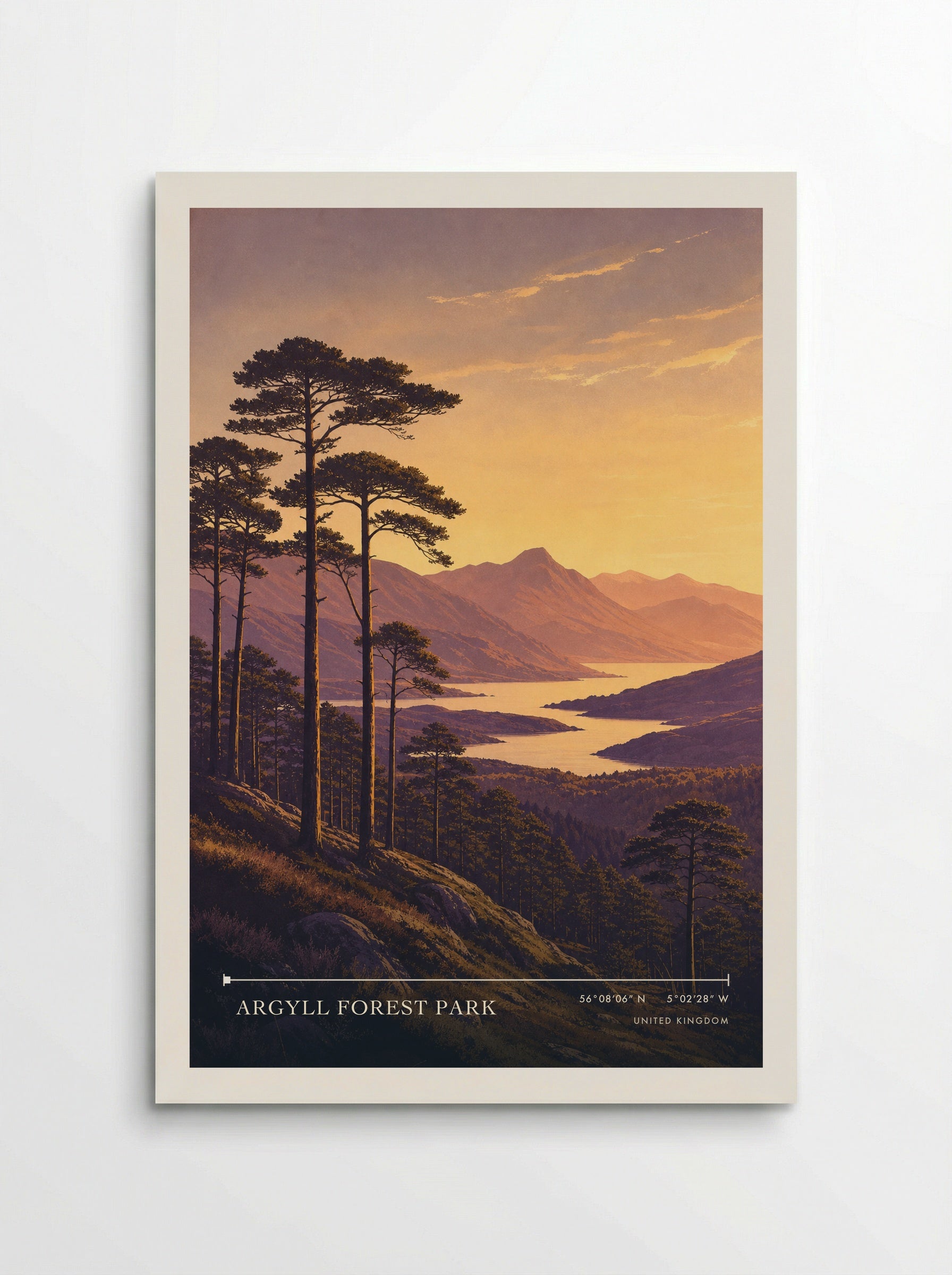Argyll Forest Park United Kingdom Travel Poster - Poster