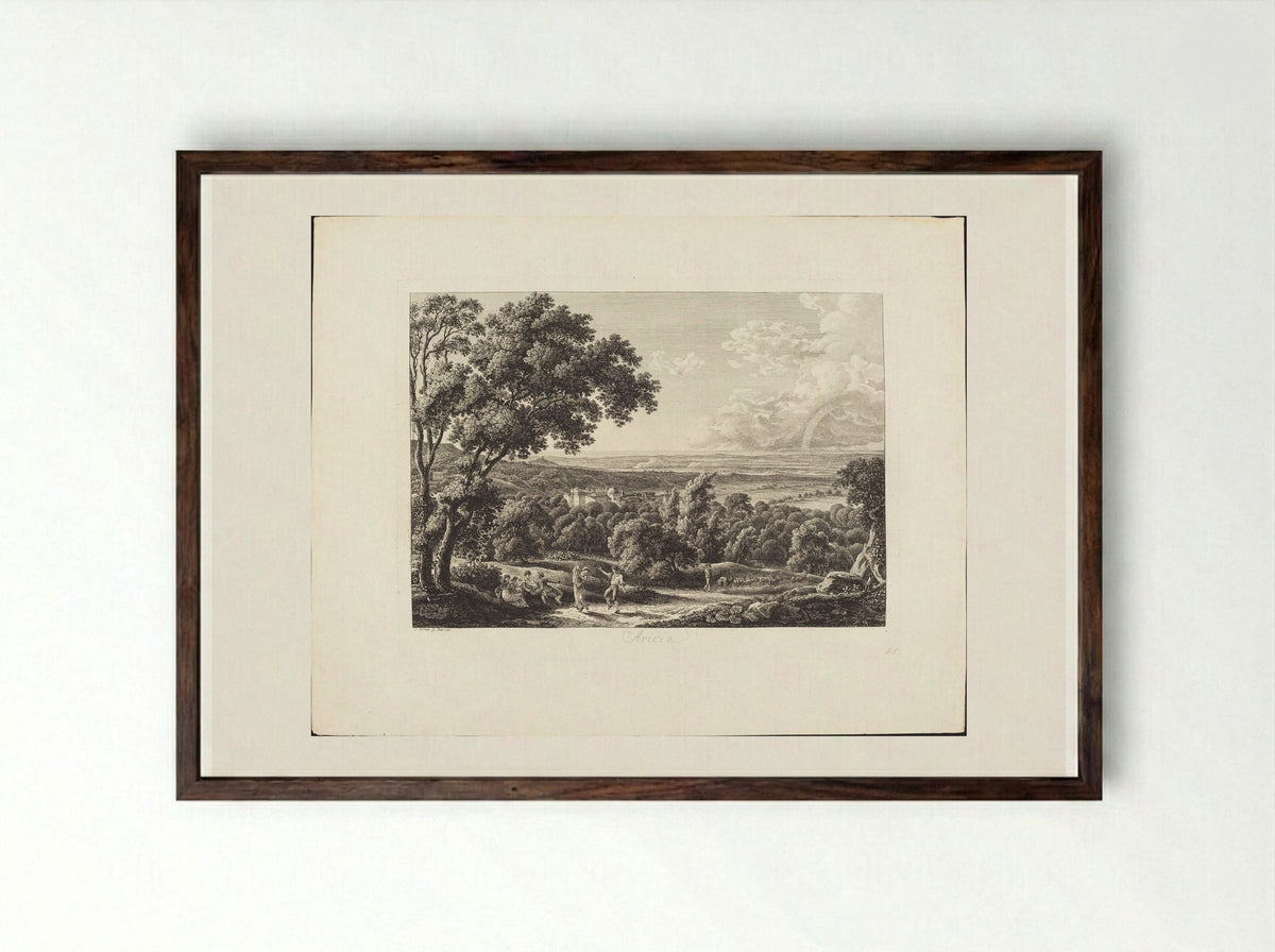 Aricia - Johann Christian Reinhart - Framed Print Dark Wood