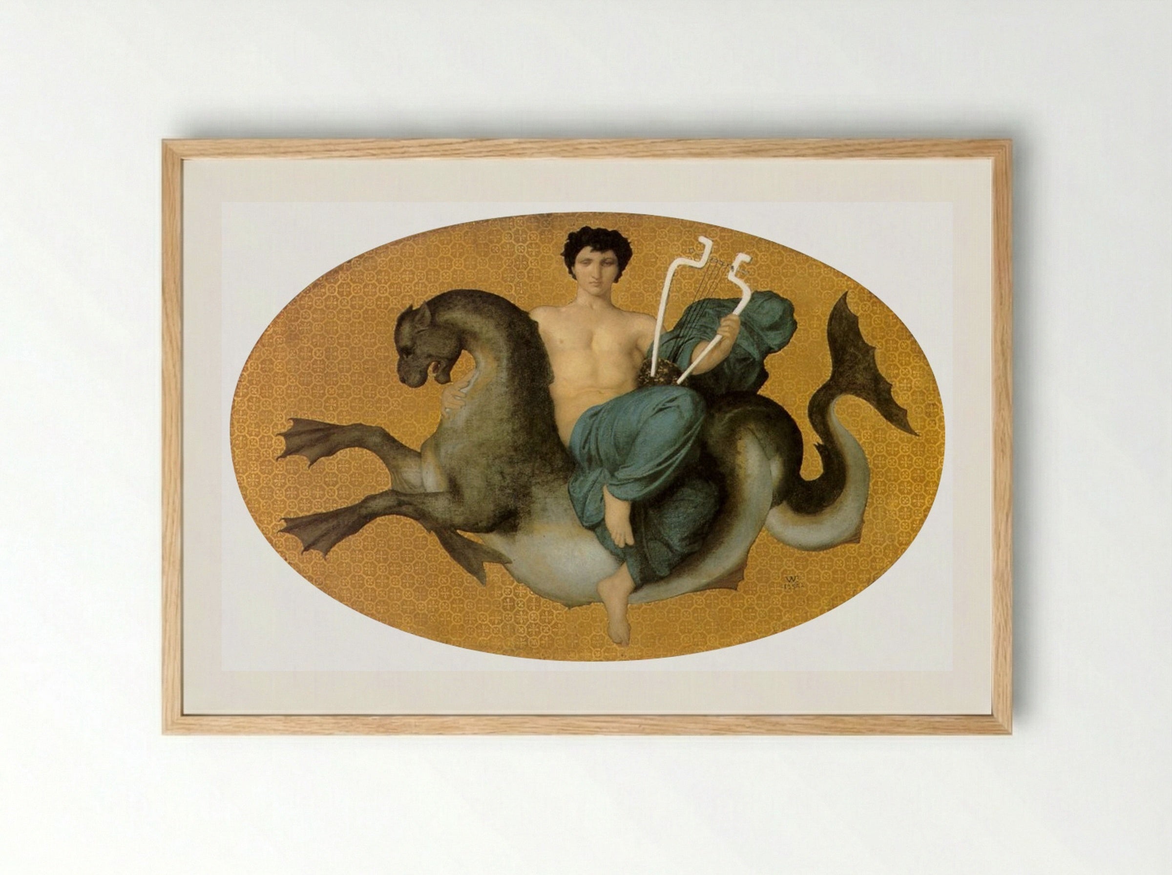 Arion on a Sea Horse - William-Adolphe Bouguereau - Framed Print Wood