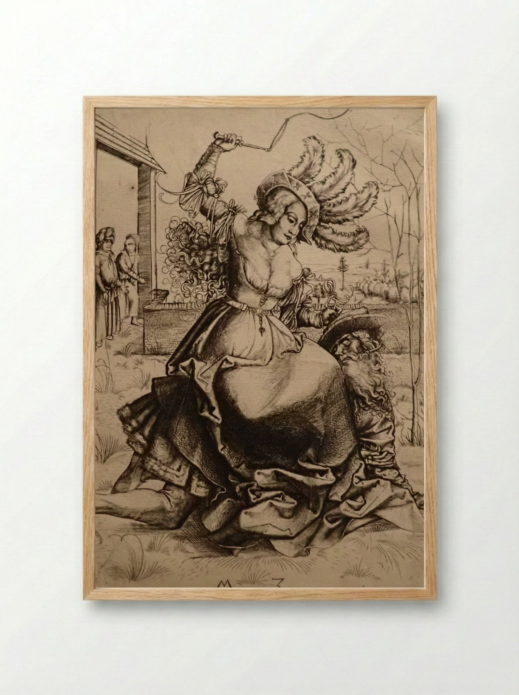 Aristotle and Phyllis - Master M. Z. - Framed Print Wood