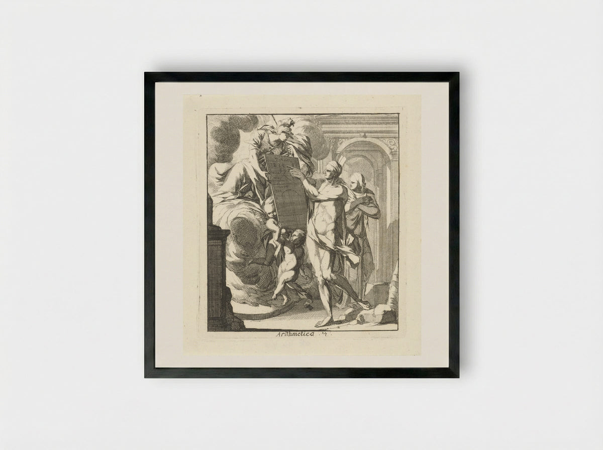 Arithmetica - Caspar Luyken - Framed Print Black