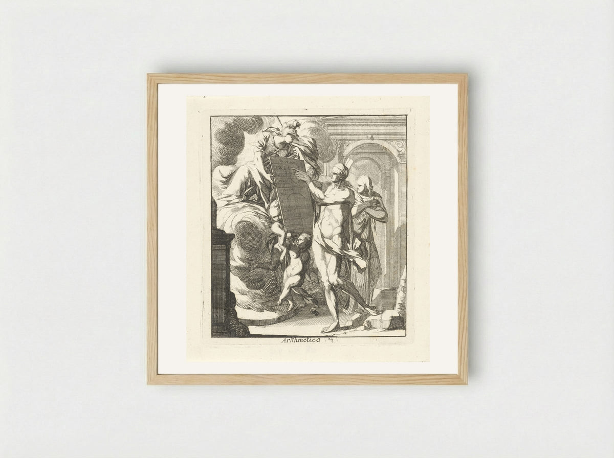 Arithmetica - Caspar Luyken - Framed Print Wood
