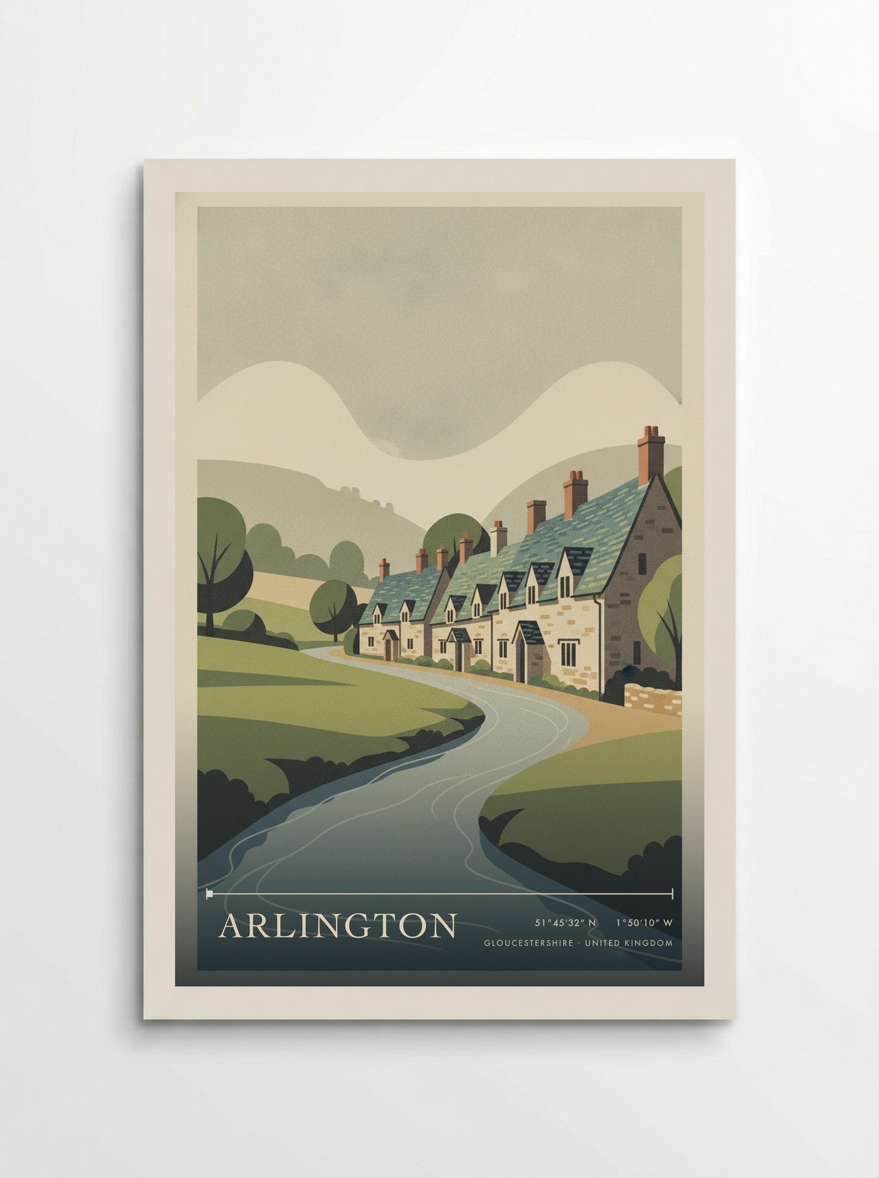 Arlington Gloucestershire United Kingdom Travel Poster - Poster