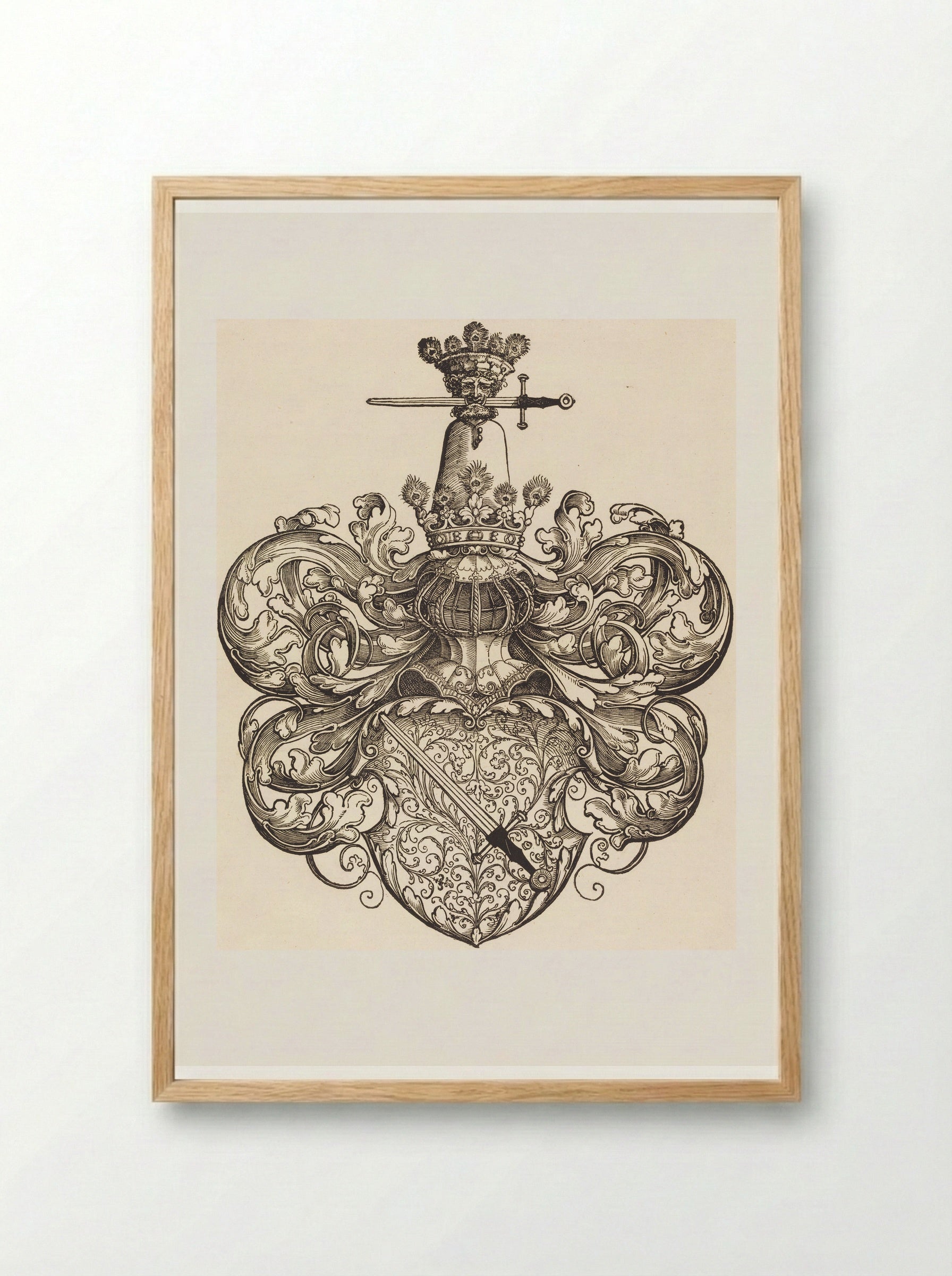 Arms of Beham - Sebald Beham - Framed Print Wood