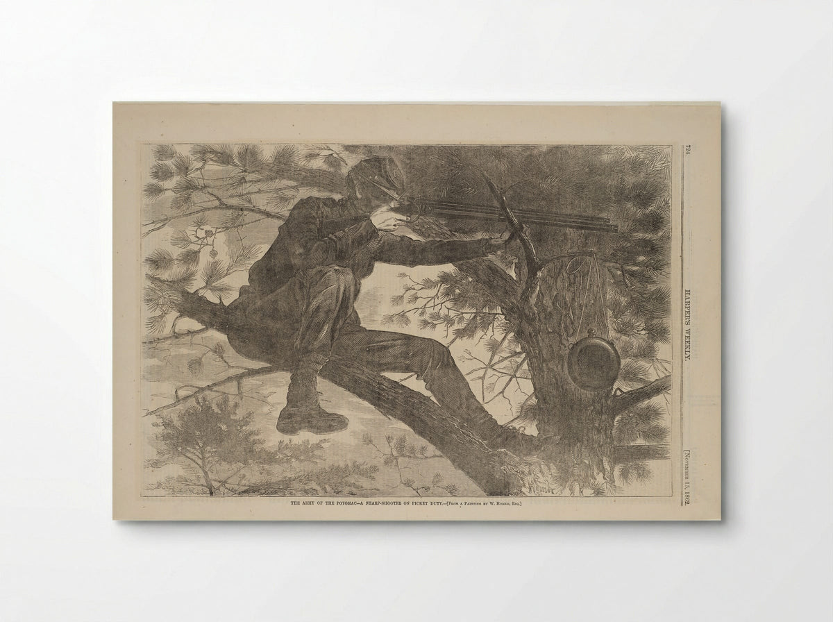 Army of the Potomac - A Sharp Shooter on Picket Duty - Winslow Homer - Poster