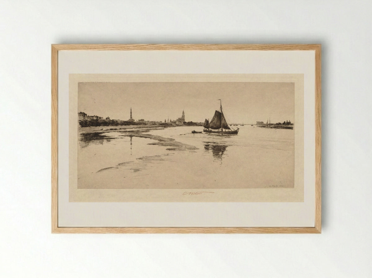Arnheim on the Rhine - Charles Adams Platt - Framed Print Wood