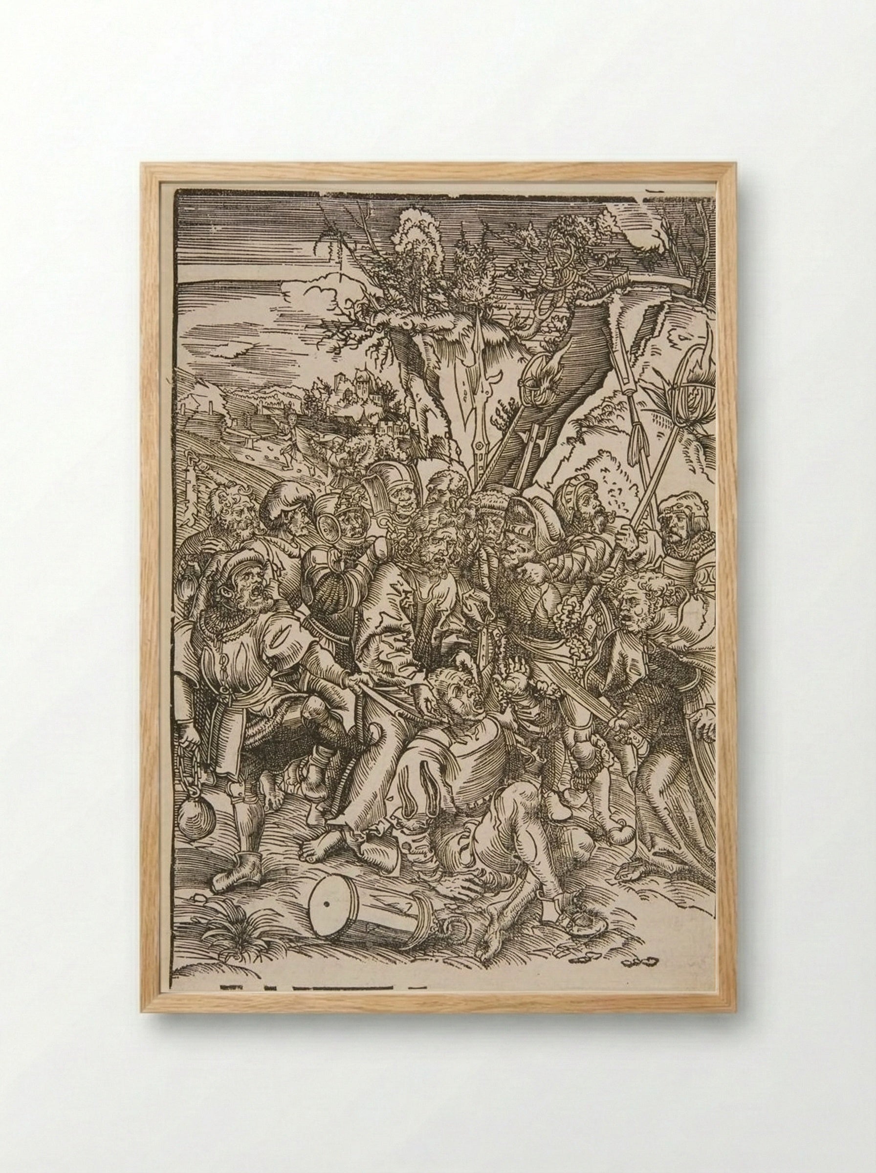Arrest of Christ - Lucas Cranach the Elder - Framed Print Wood