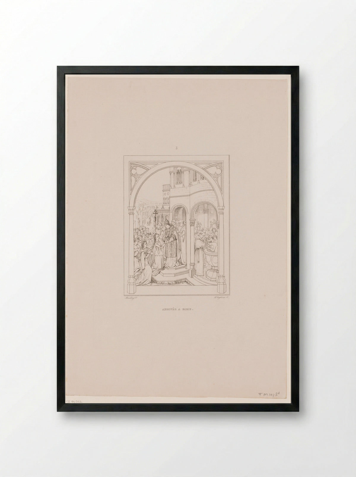 Arrivée à Rome - Société des Beaux-Arts - Framed Print Black