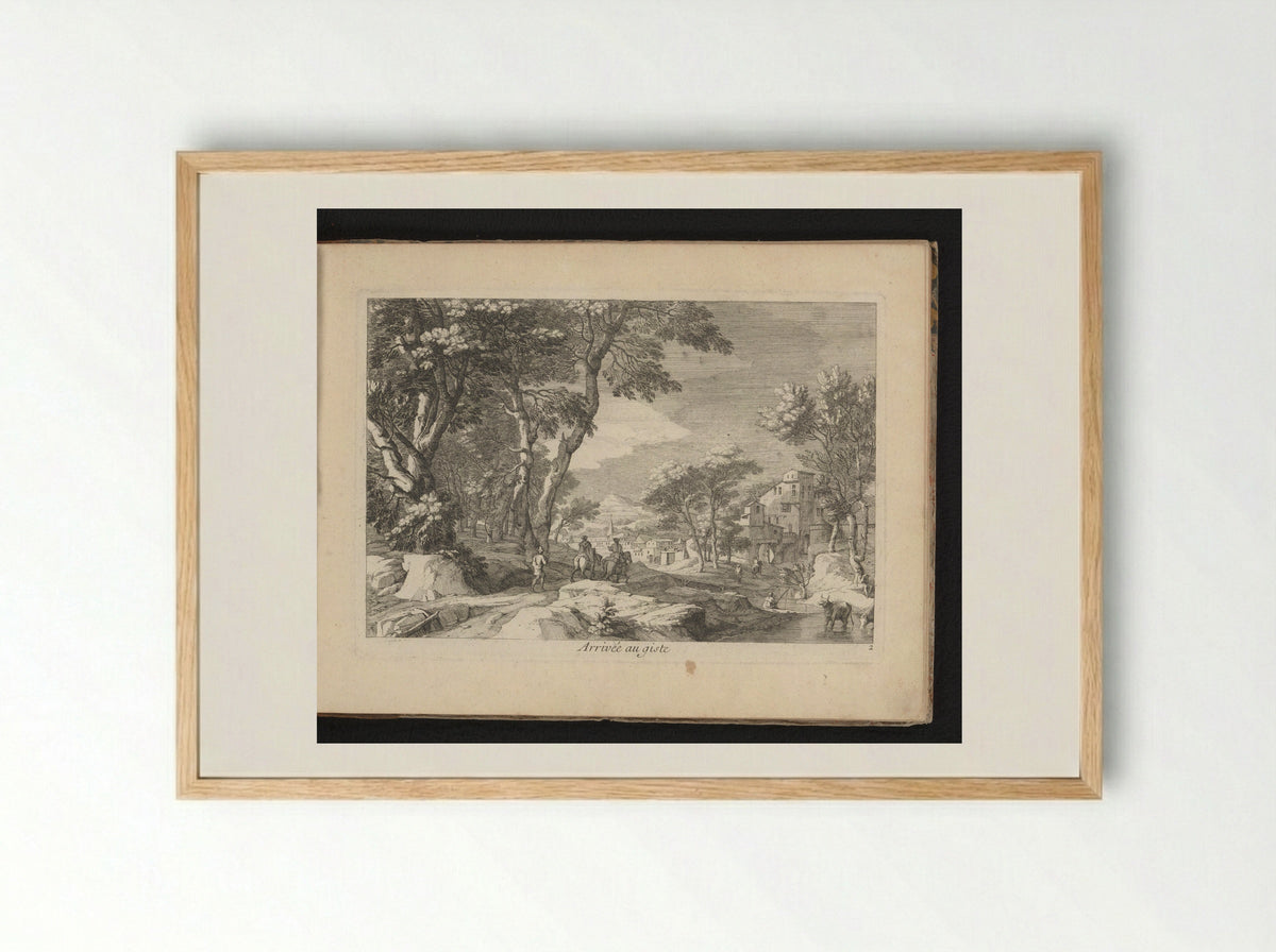 Arrivée au giste - Gaspard Duchange - Framed Print Wood