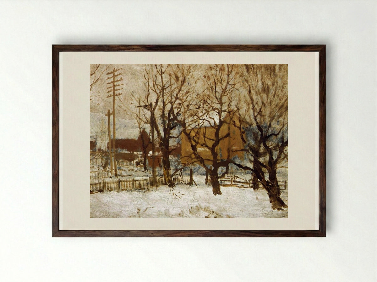 Arrochar Park, Staten Island - Robert Julian Onderdonk - Framed Print Dark Wood