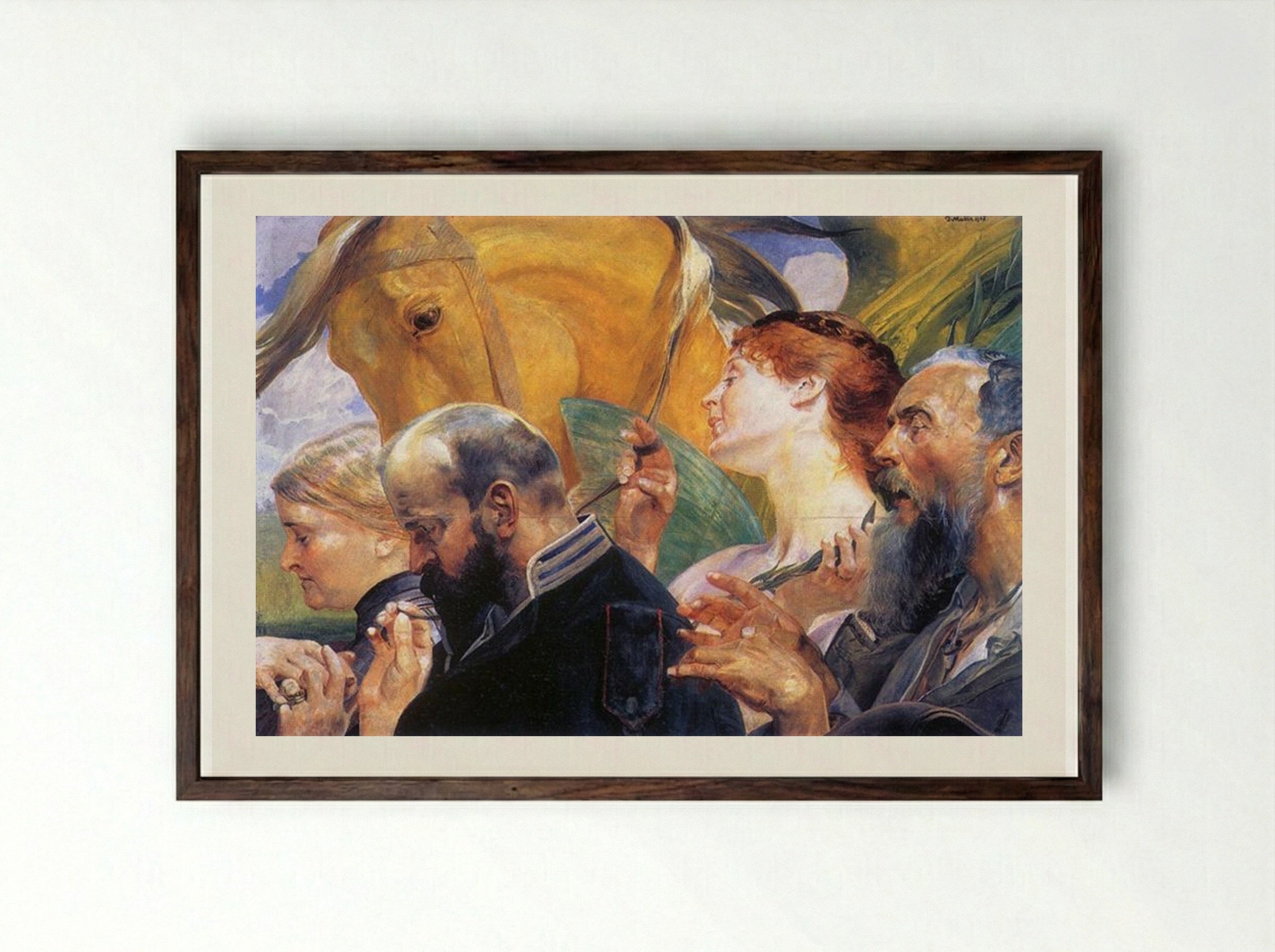 Art (Sztuka) - Jacek Malczewski - Framed Print Dark Wood