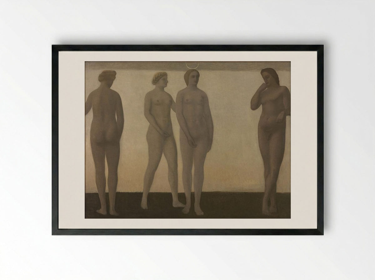 Artemis - Vilhelm Hammershøi - Framed Print Black