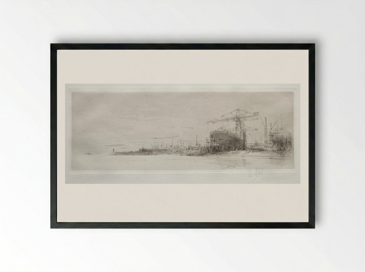 Arteries of Great Britain: The Clyde - William Walcot - Framed Print Black