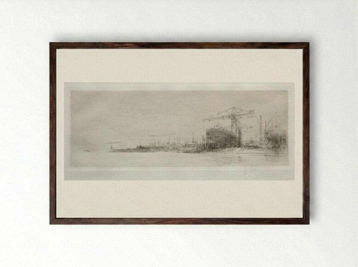 Arteries of Great Britain: The Clyde - William Walcot - Framed Print Dark Wood