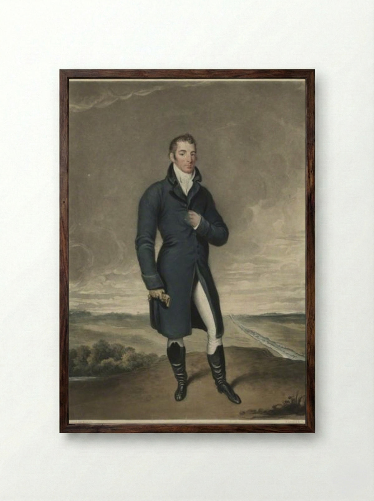 Arthur Wellesley, 1st Duke of Wellington - Charles Turner - Framed Print Dark Wood