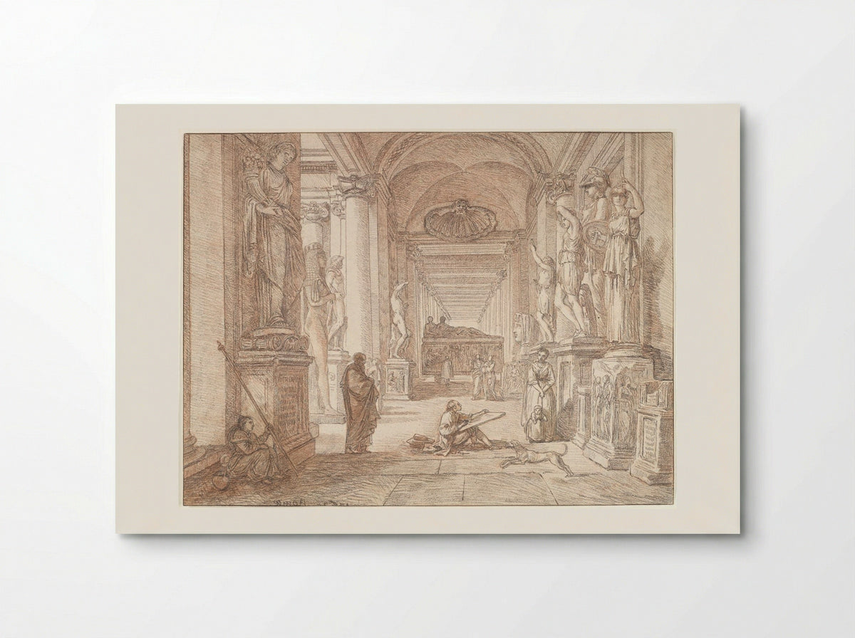 Artist Sketching in the Musei Capitolini, Rome - Jean-Robert Ango - Poster