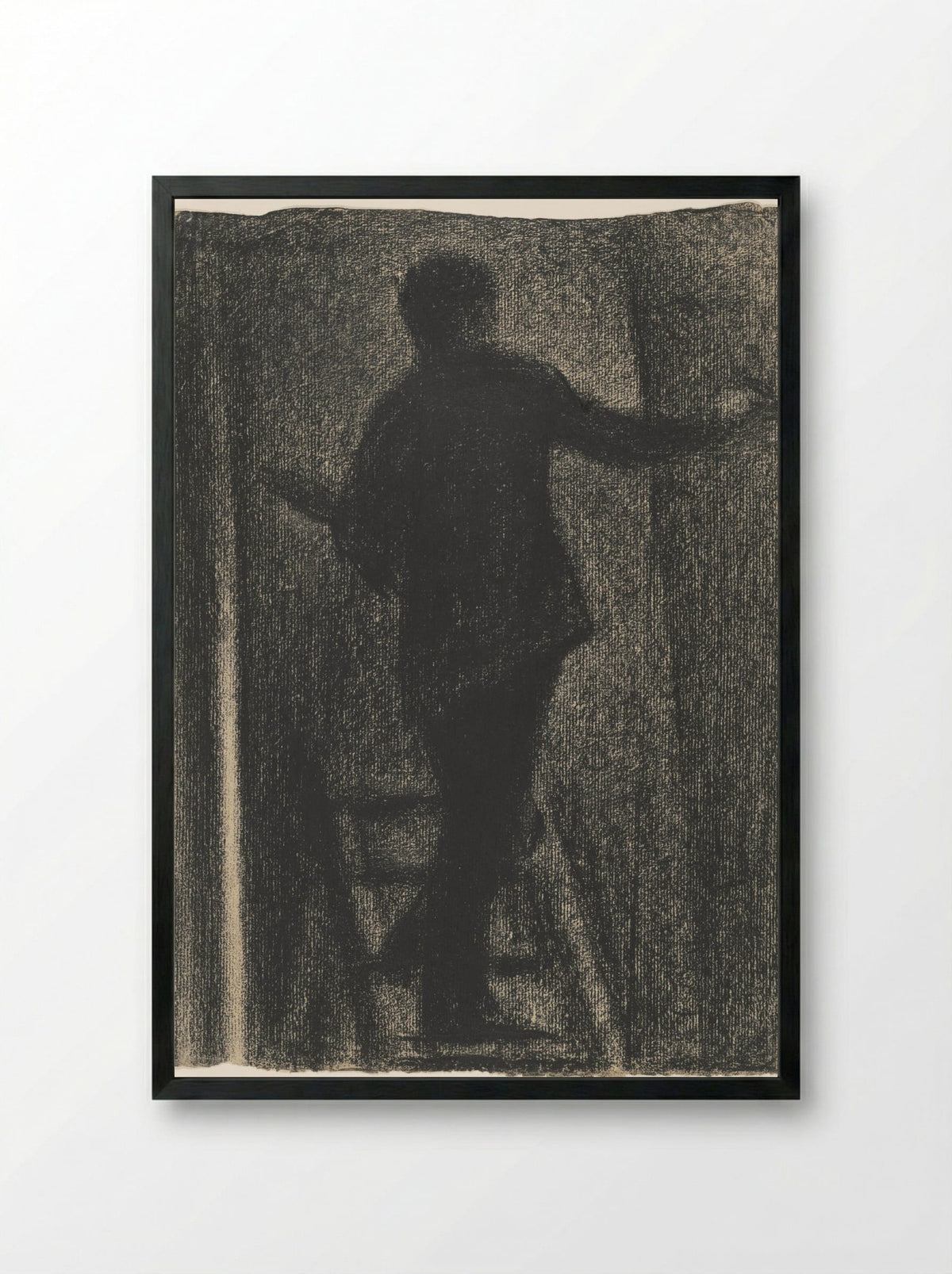 Artist at Work - Georges Seurat - Framed Print Black