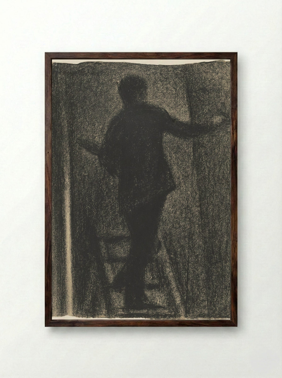 Artist at Work - Georges Seurat - Framed Print Dark Wood