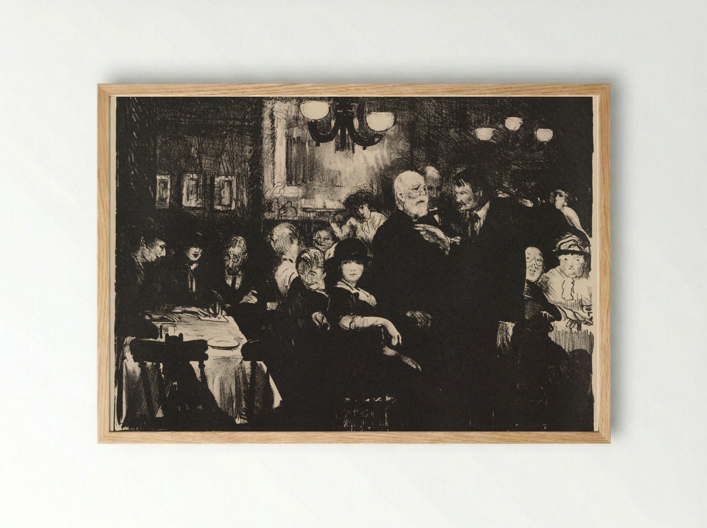 Artist's Evening - George Bellows - Framed Print Wood