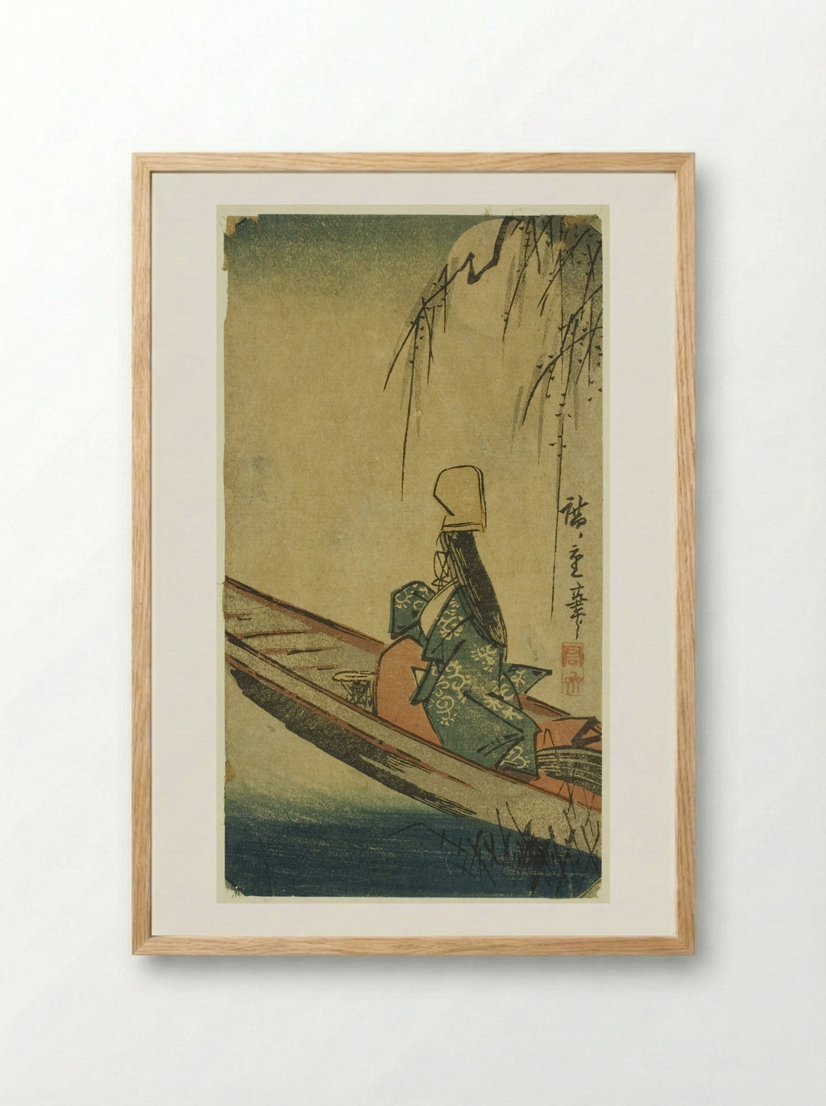 Asazuma Boat - Utagawa Hiroshige - Framed Print Wood