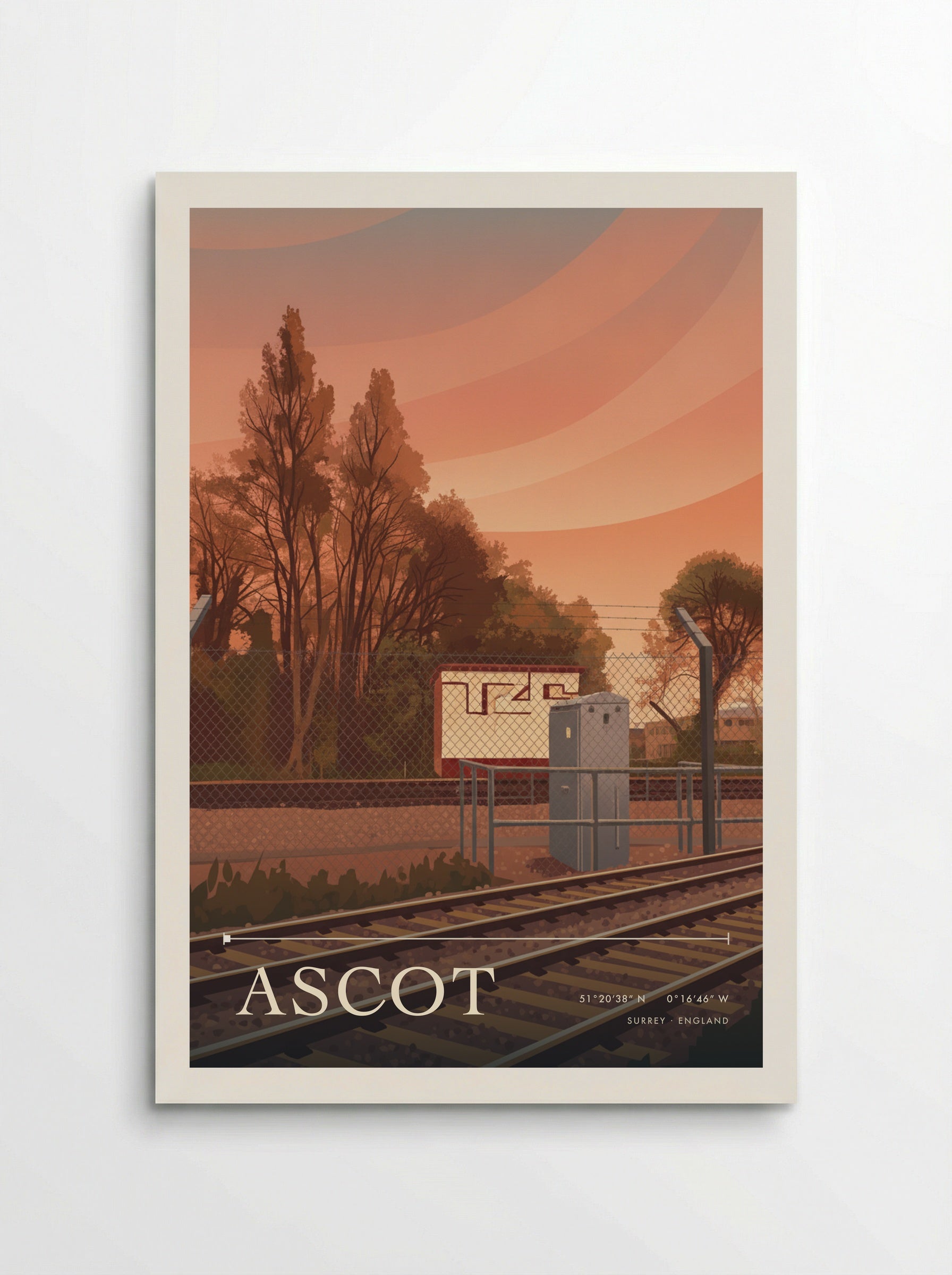 Ascot Surrey England Travel Poster - Poster