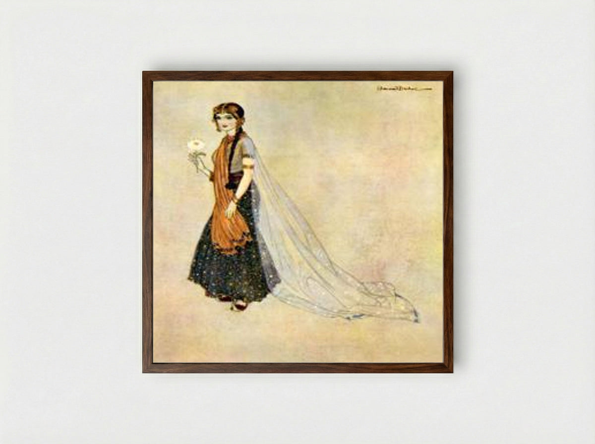 Asenath (from the Picture Book for the Red Cross) - Edmund Dulac - Framed Print Dark Wood