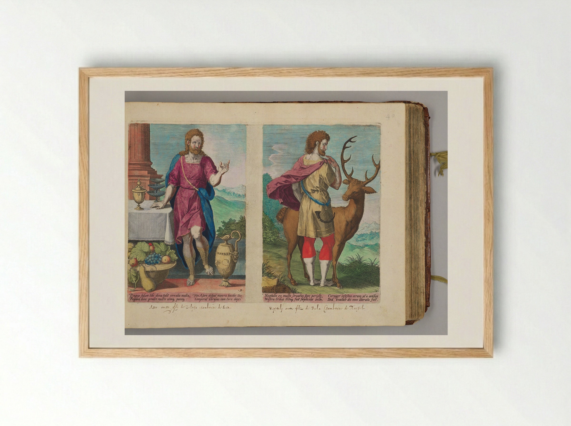 Aser and Nehphtali - Johann Sadeler I - Framed Print Wood