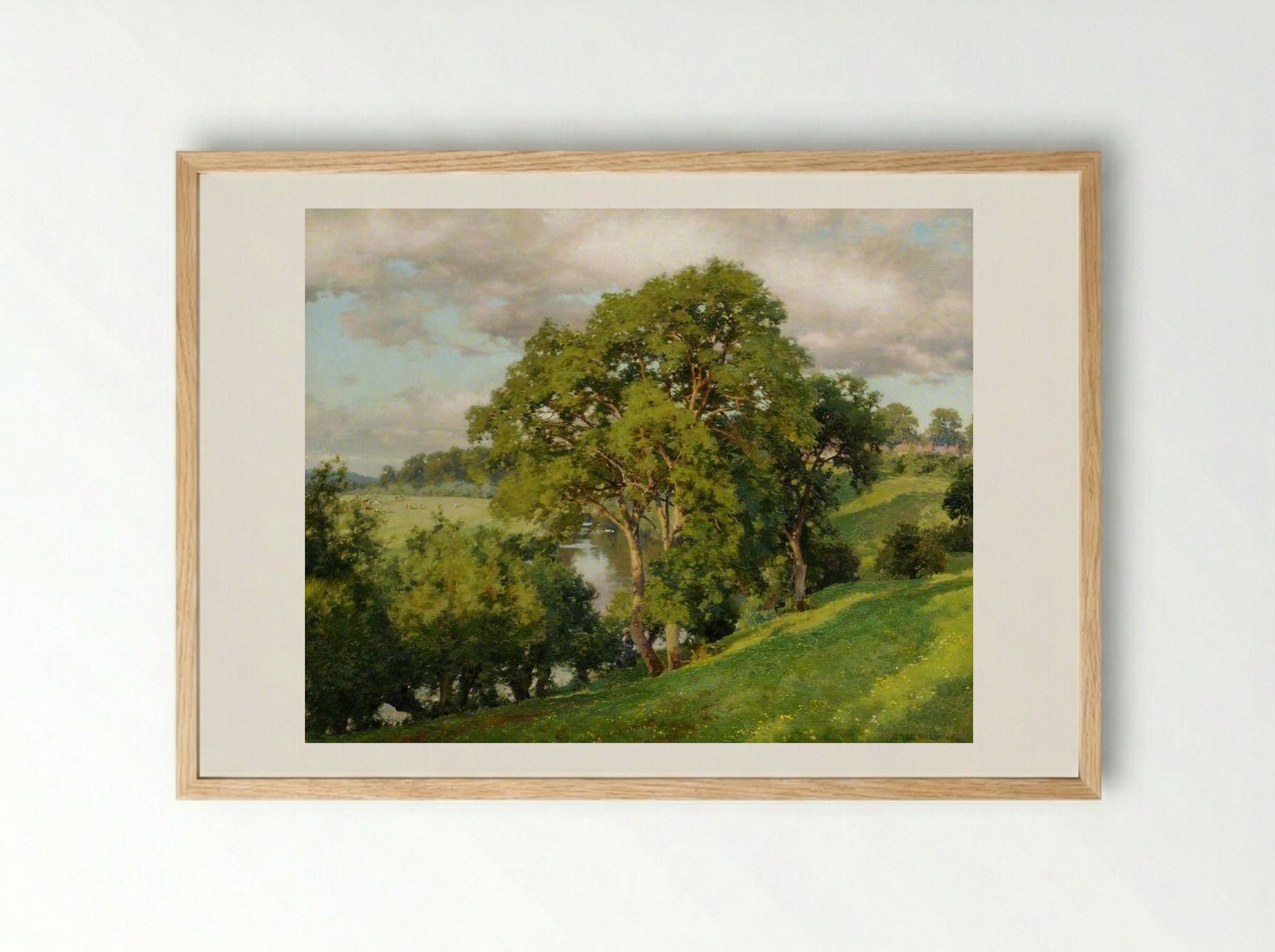 Ash Trees at Cropthorne, Worcestershire - Alfred Parsons - Framed Print Wood
