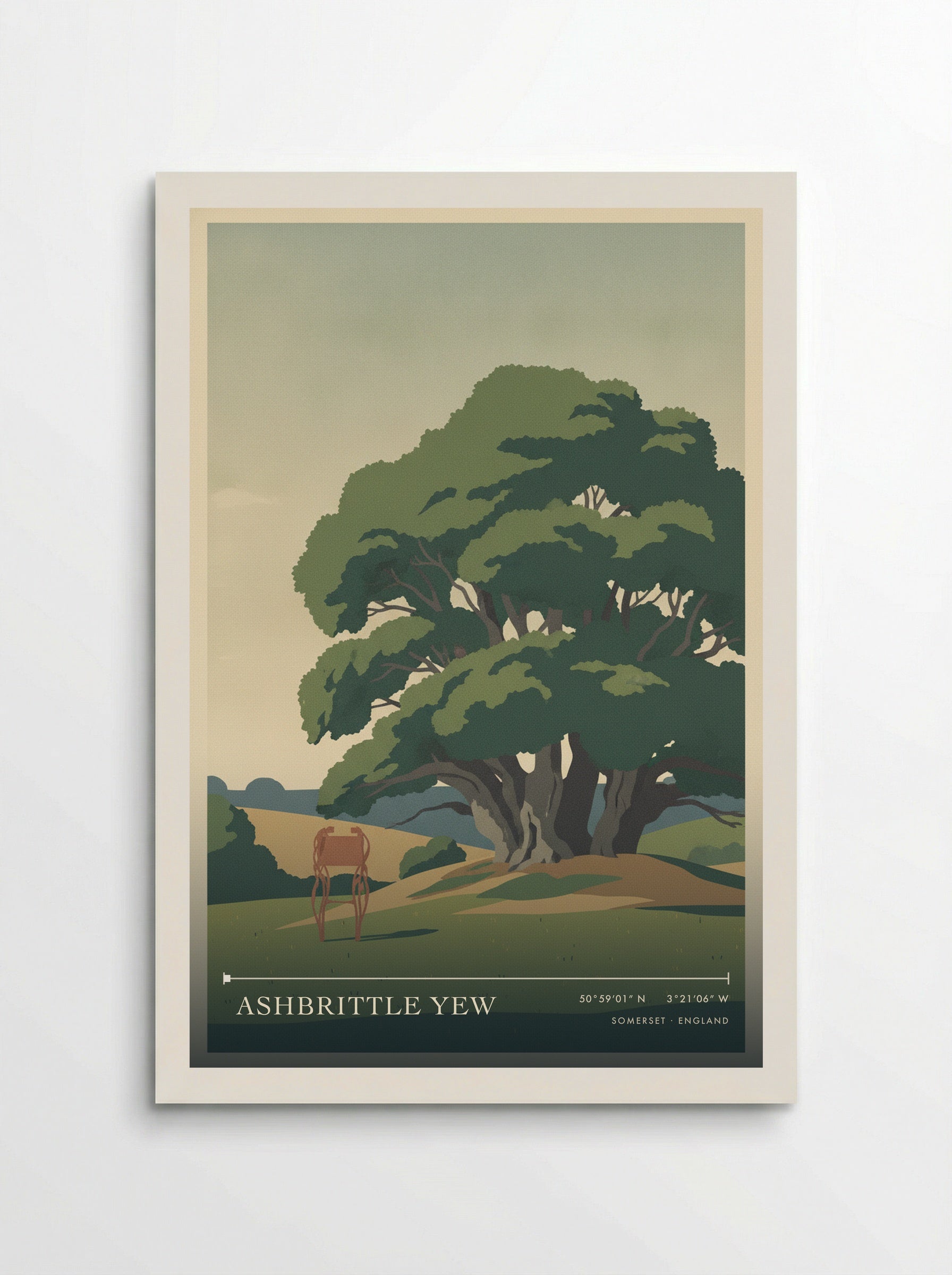 Ashbrittle Yew Somerset England Travel Poster - Poster