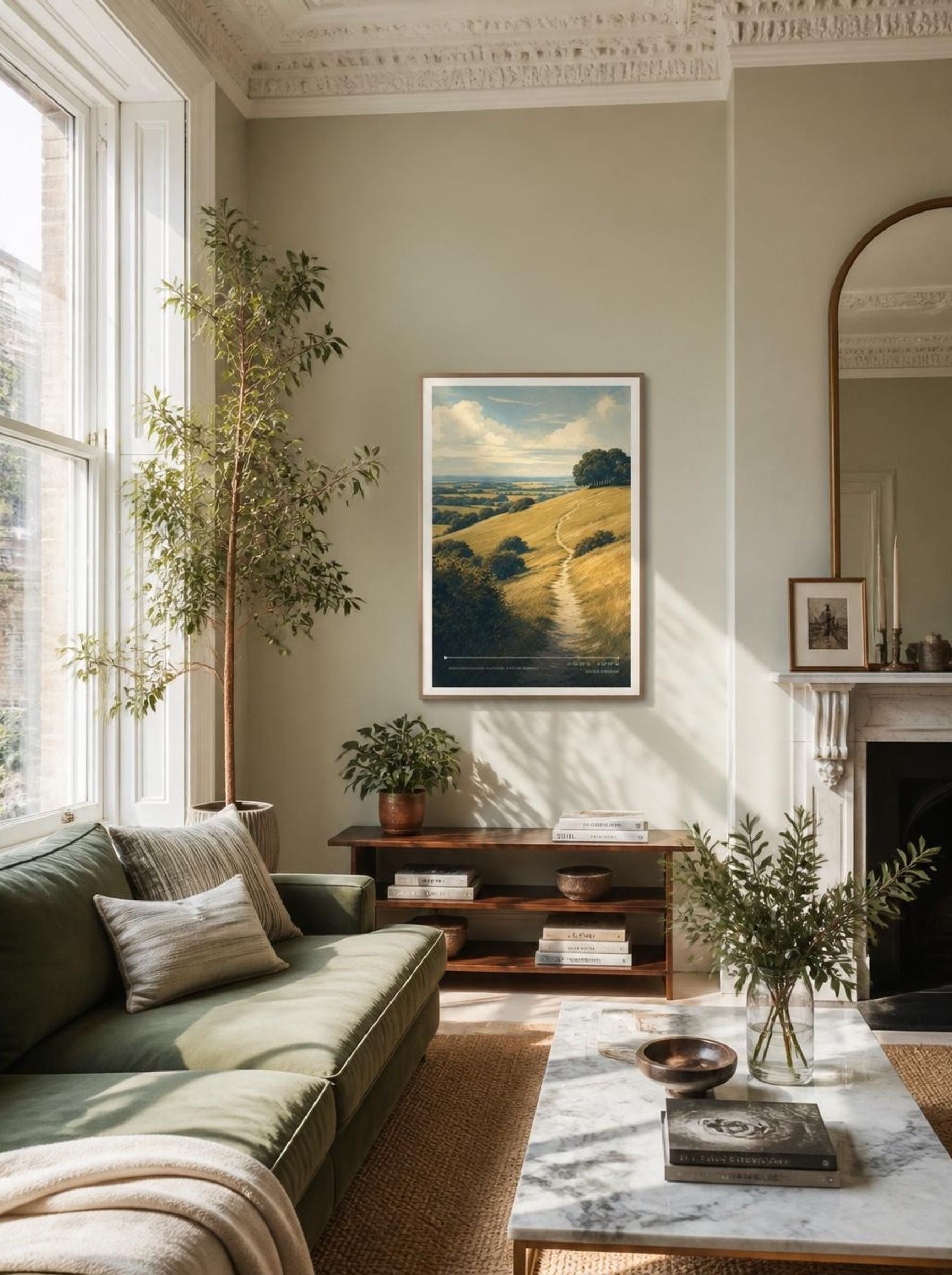 Ashford Hangers National Nature Reserve United Kingdom Travel Poster - Lifestyle