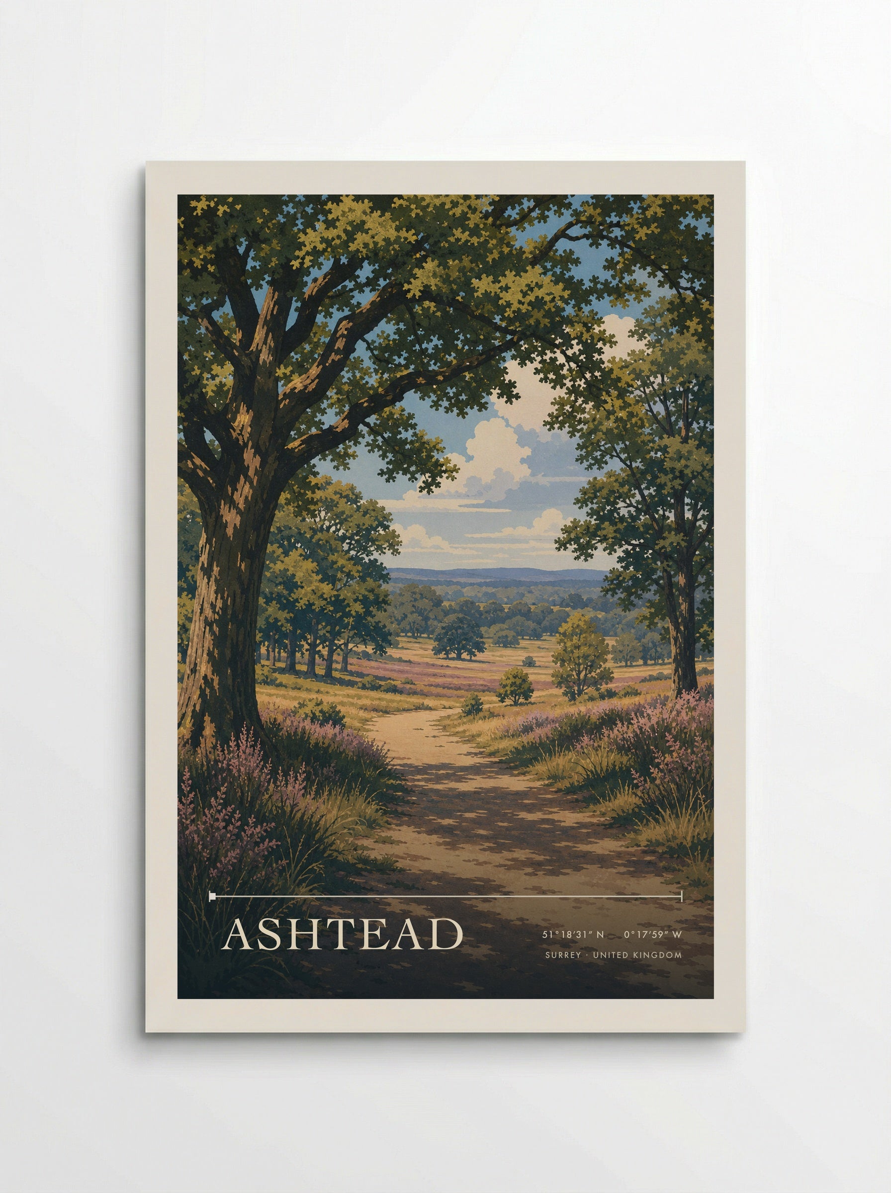 Ashtead Surrey United Kingdom Travel Poster - Poster