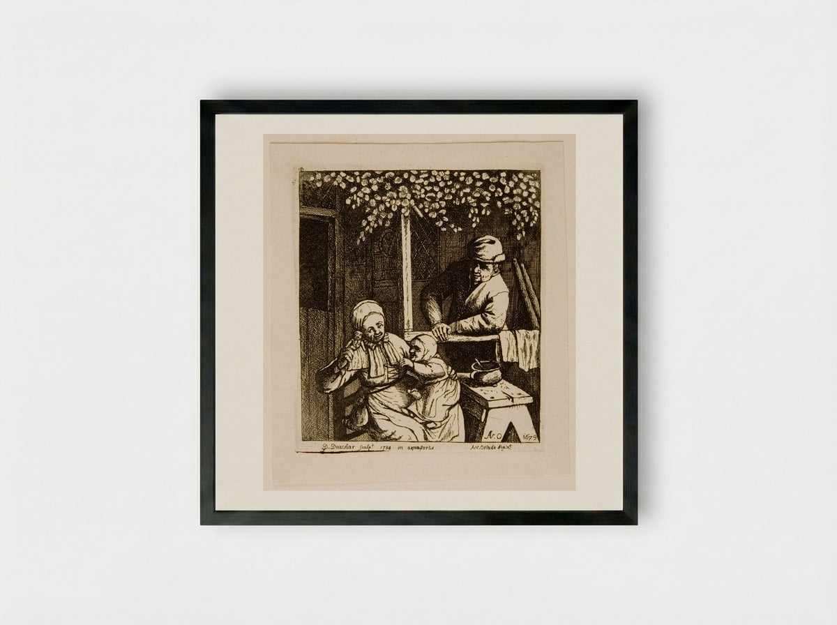 Asking for the Doll - David Deuchar - Framed Print Black