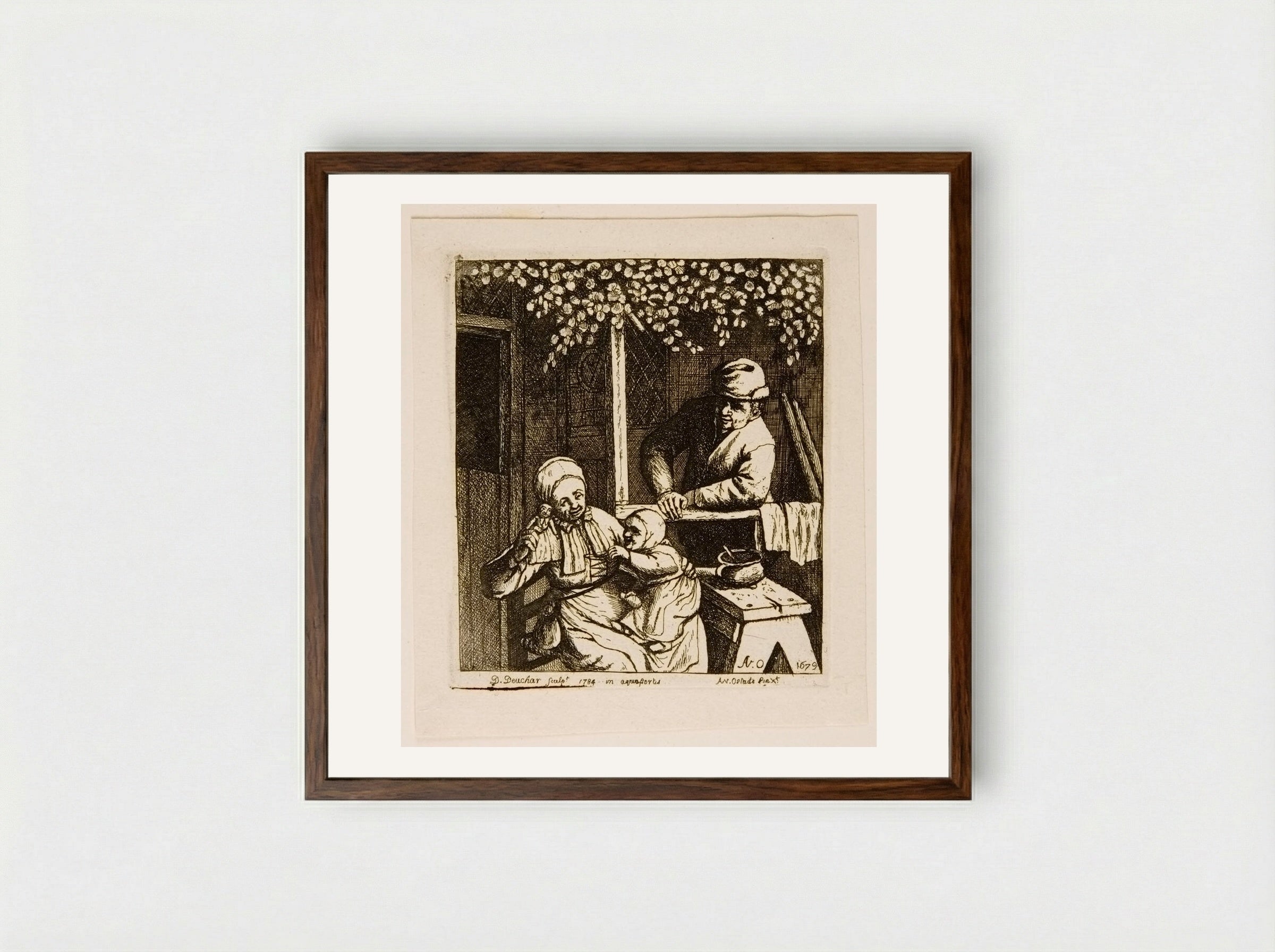 Asking for the Doll - David Deuchar - Framed Print Dark Wood